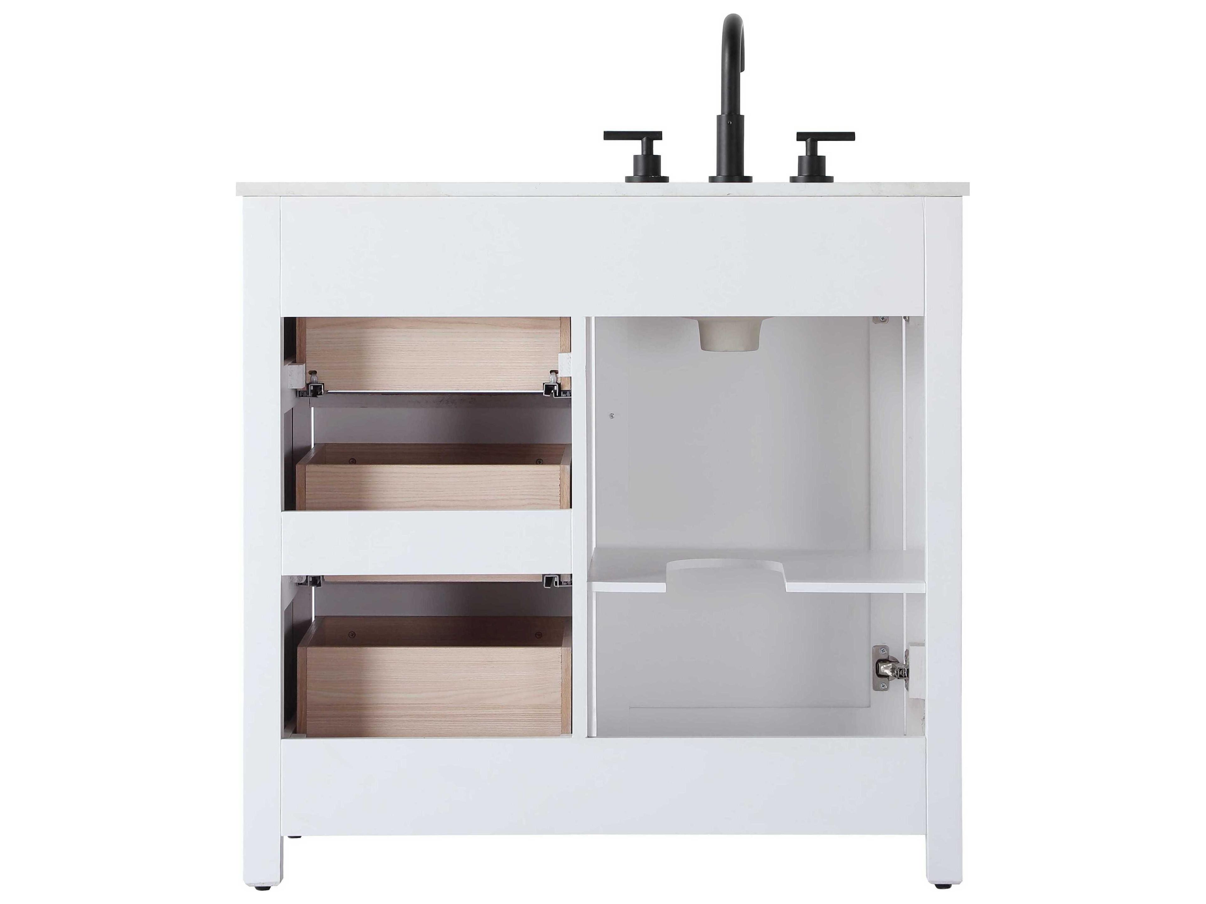 Elegant Lighting Alina White Vanity