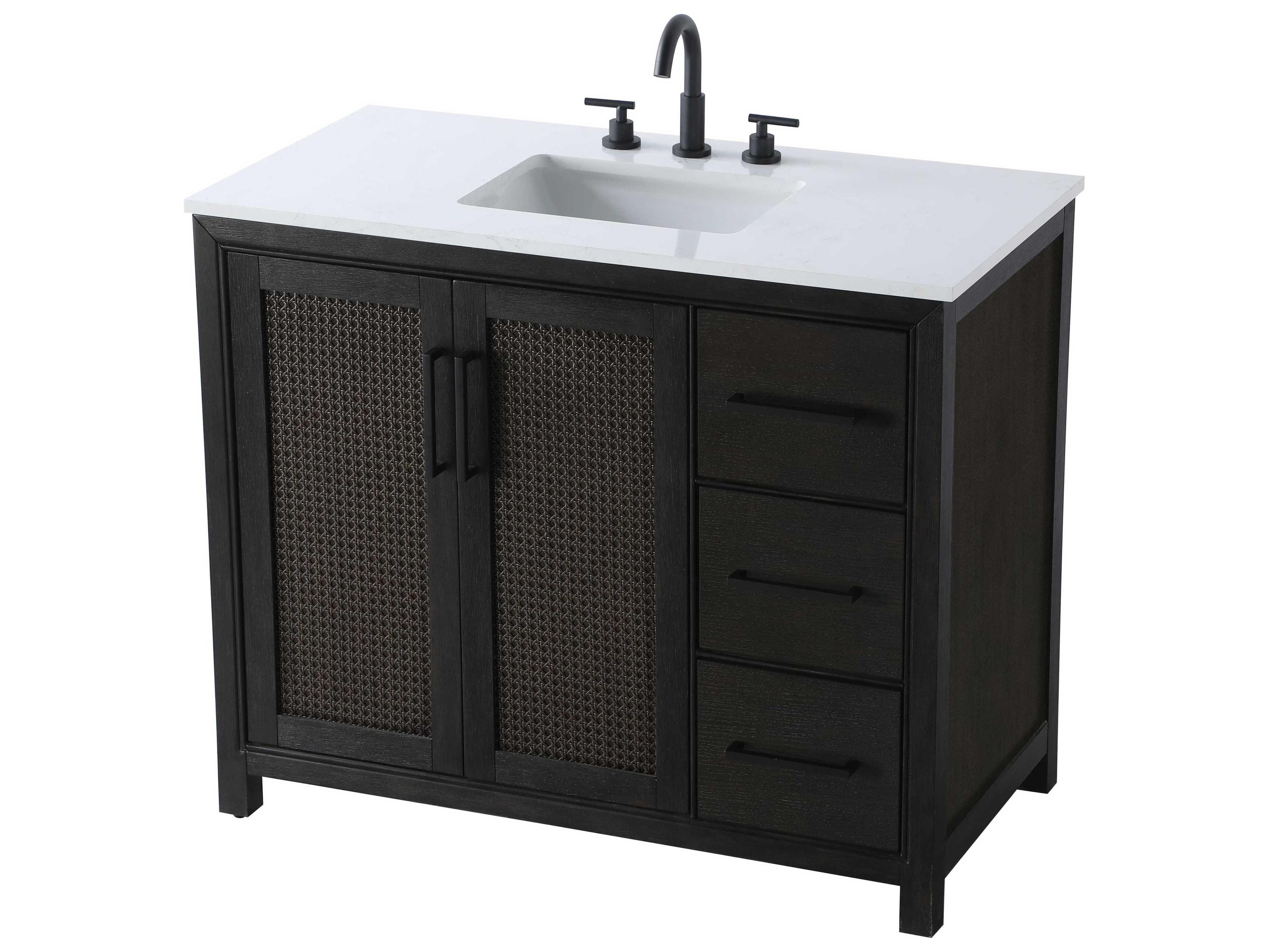 Elegant Lighting Alina Chocolate Oak Vanity