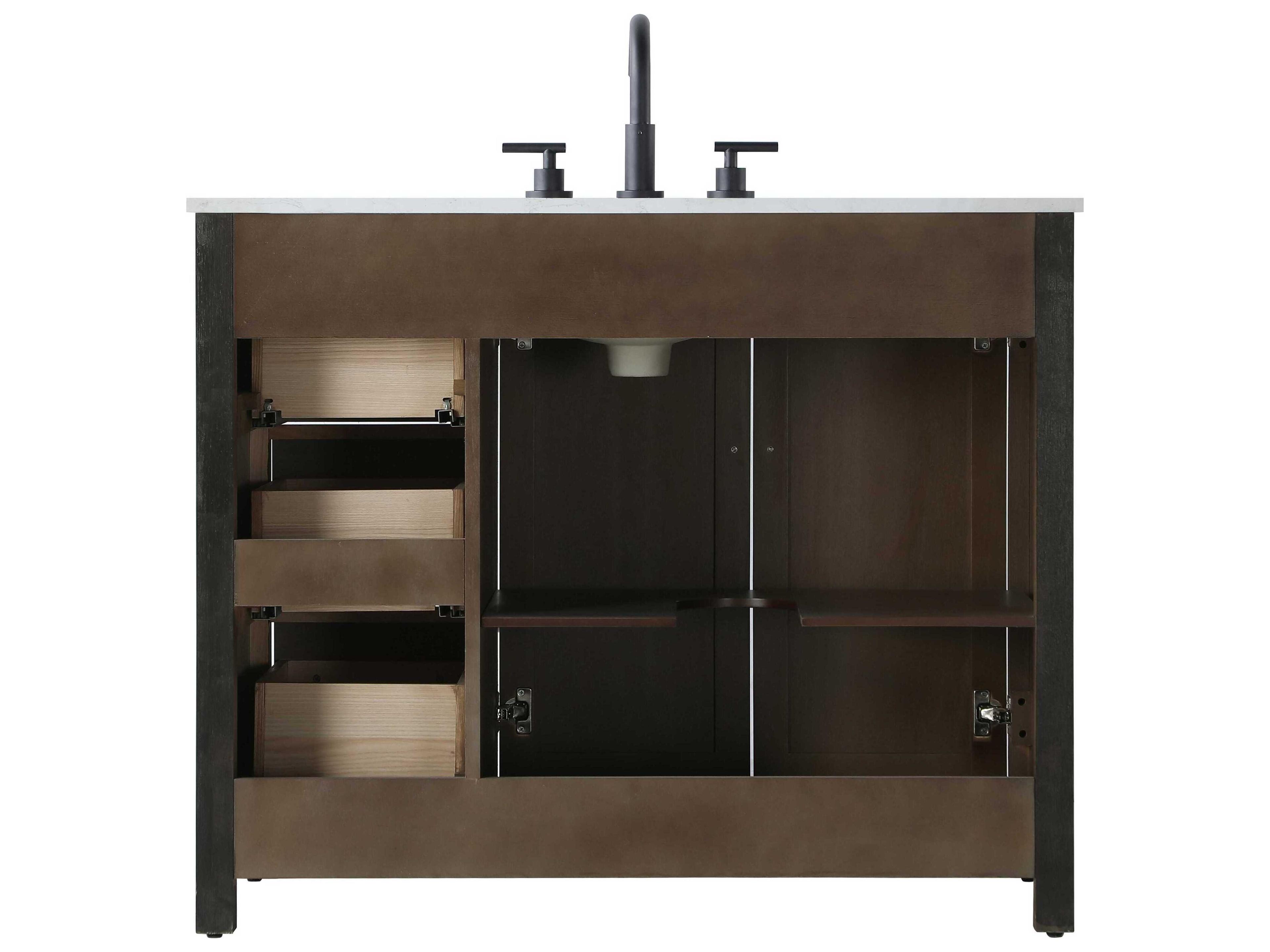 Elegant Lighting Alina Chocolate Oak Vanity
