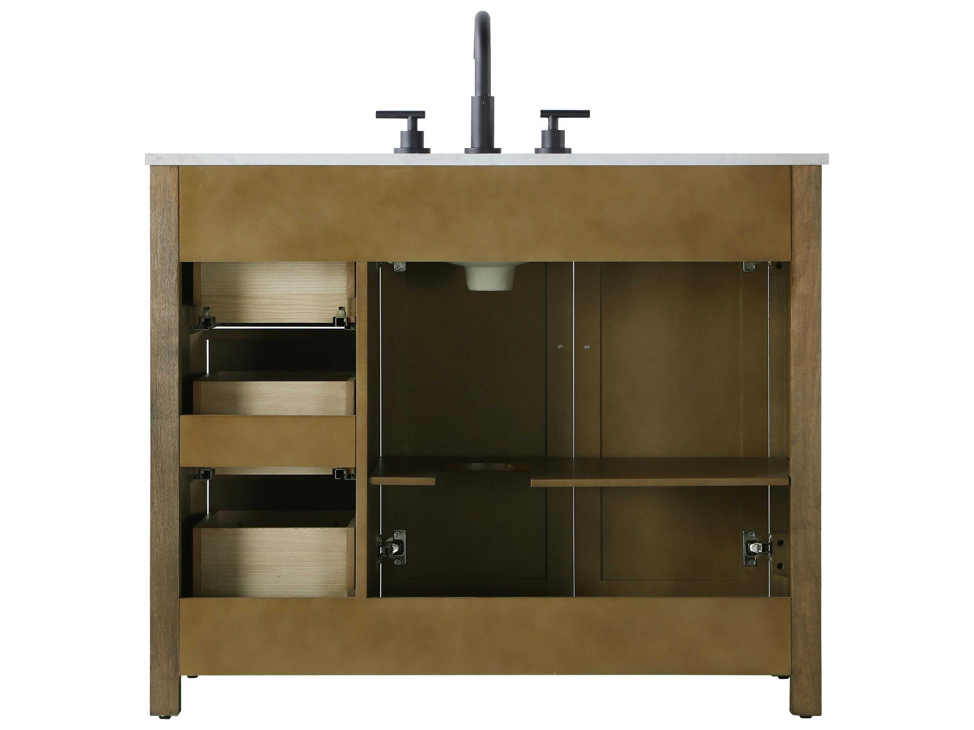 Elegant Lighting Alina Hazel Oak Vanity