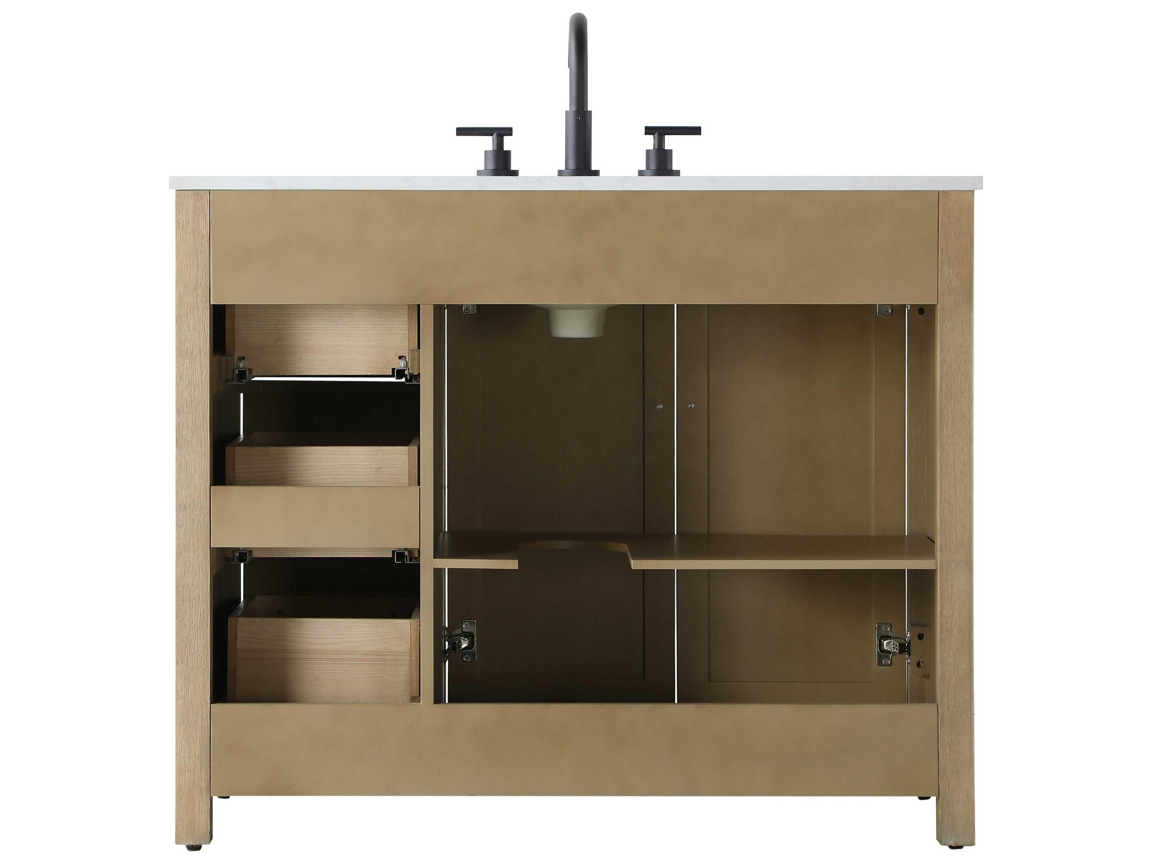 Elegant Lighting Alina Linen Oak Vanity
