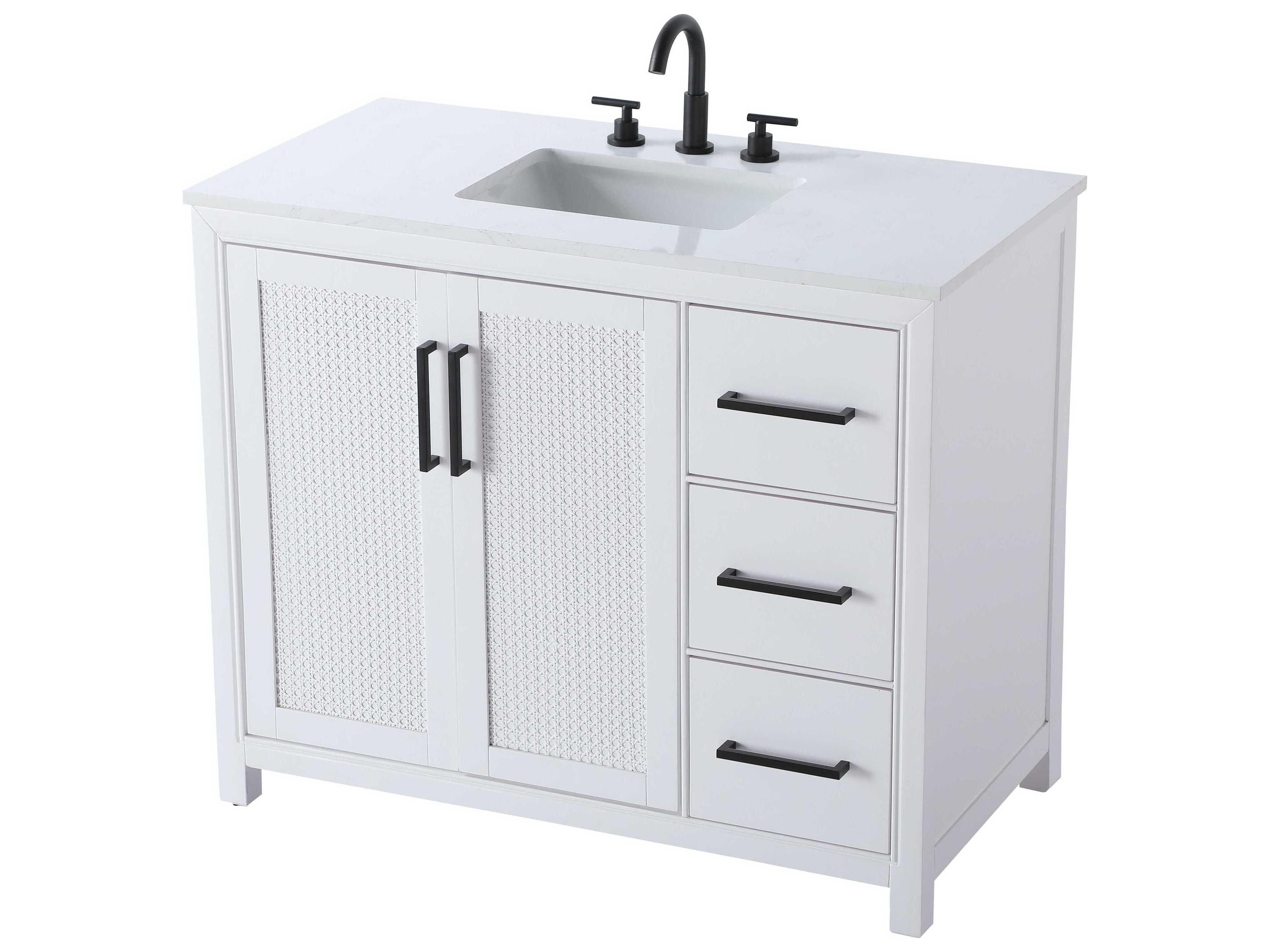 Elegant Lighting Alina White Vanity