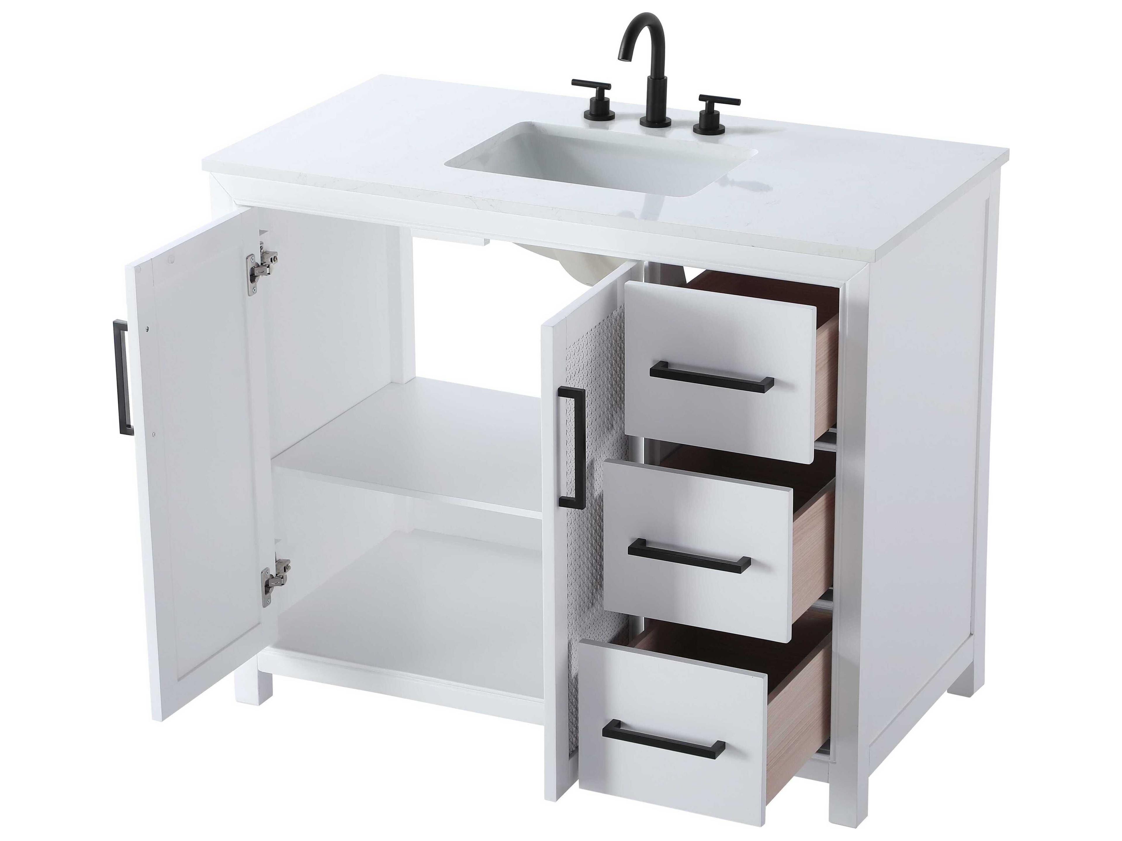 Elegant Lighting Alina White Vanity