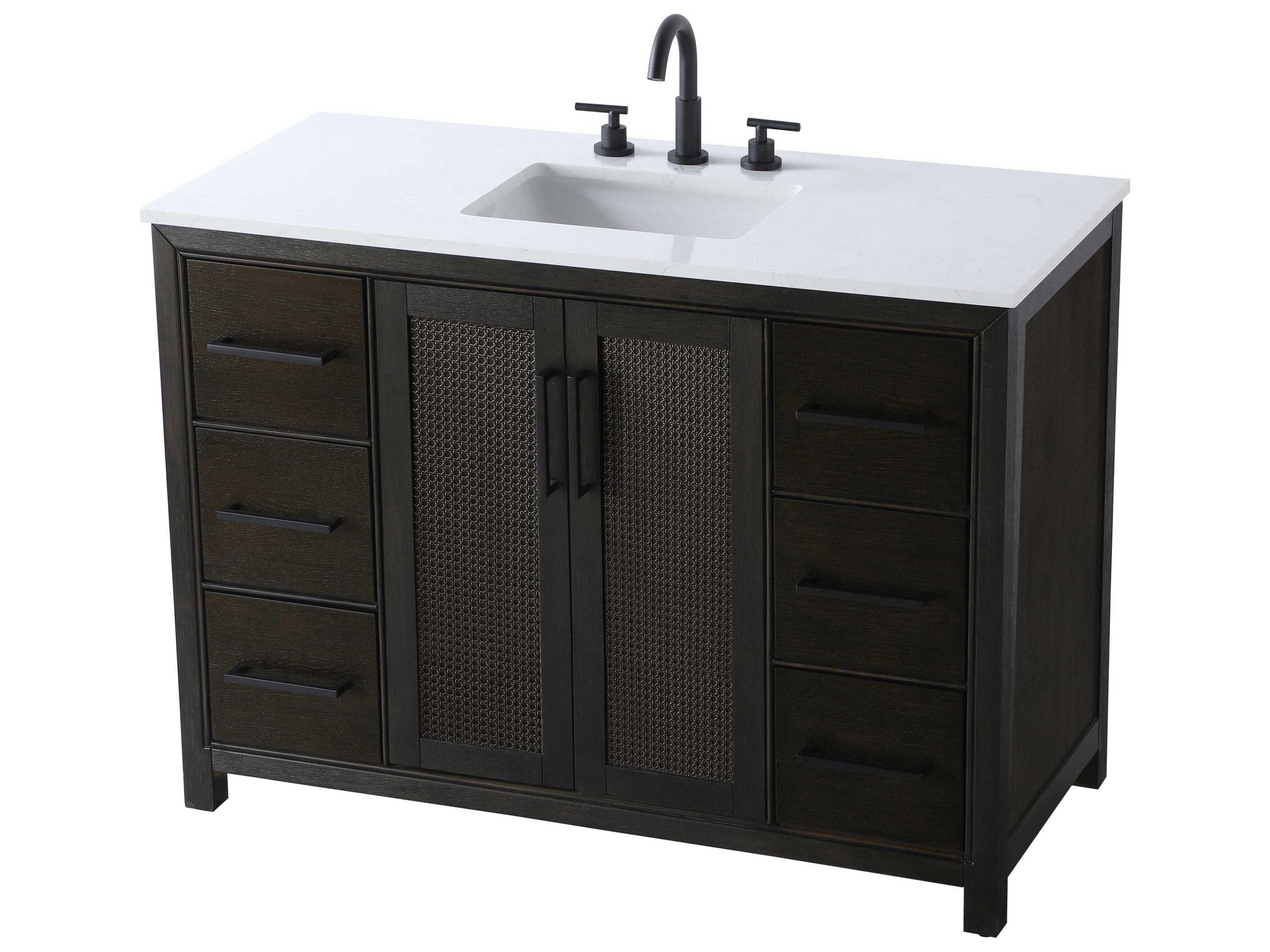 Elegant Lighting Alina Chocolate Oak Vanity