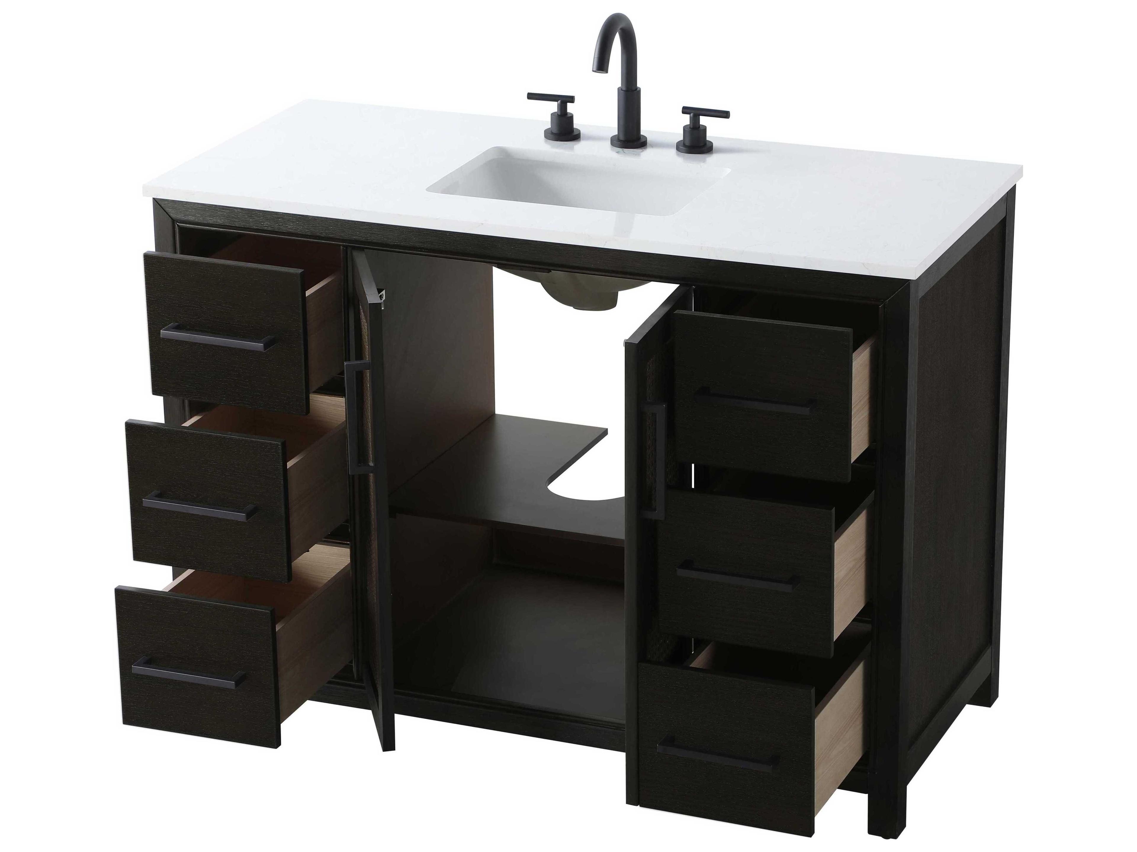 Elegant Lighting Alina Chocolate Oak Vanity