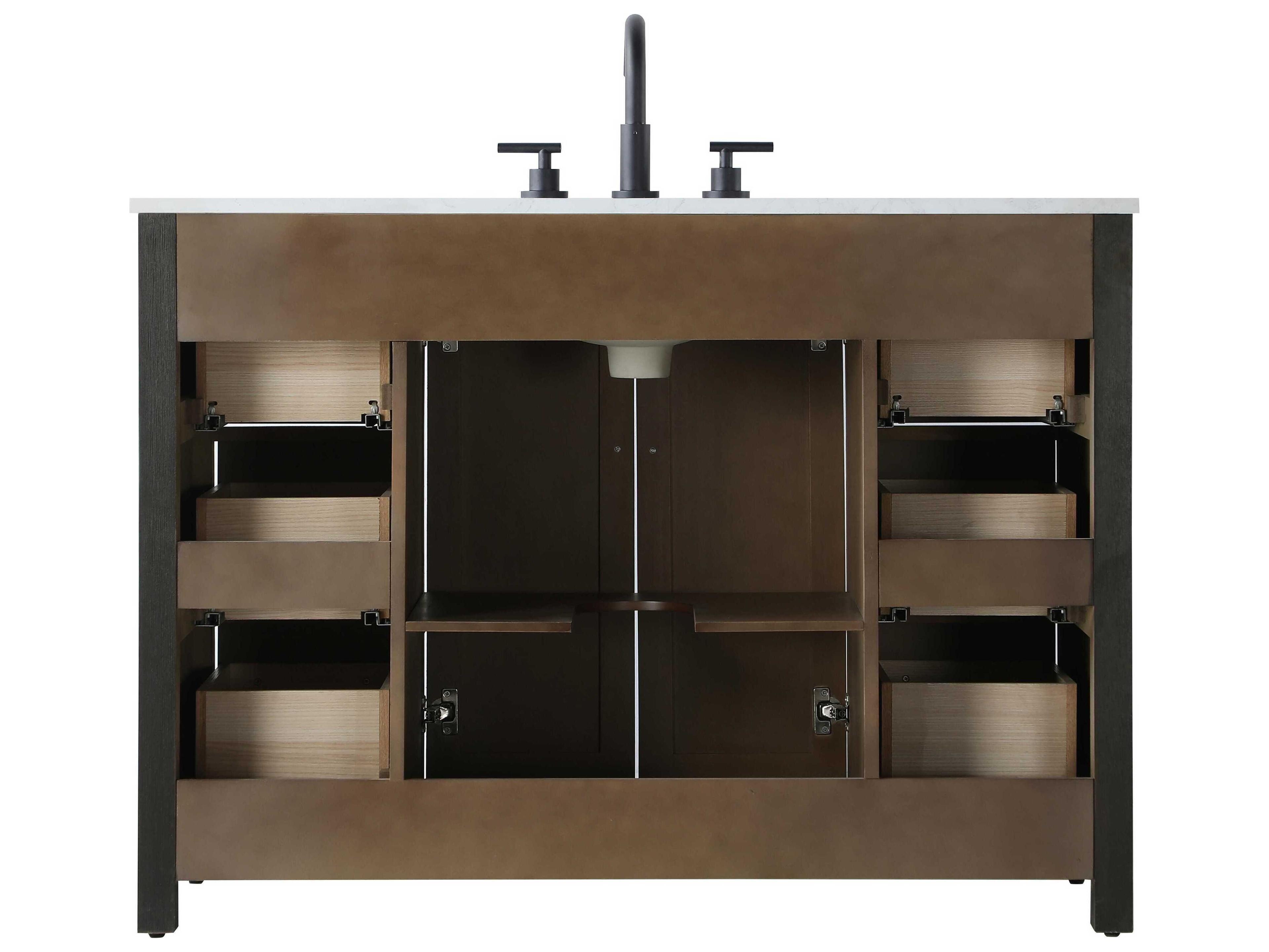 Elegant Lighting Alina Chocolate Oak Vanity