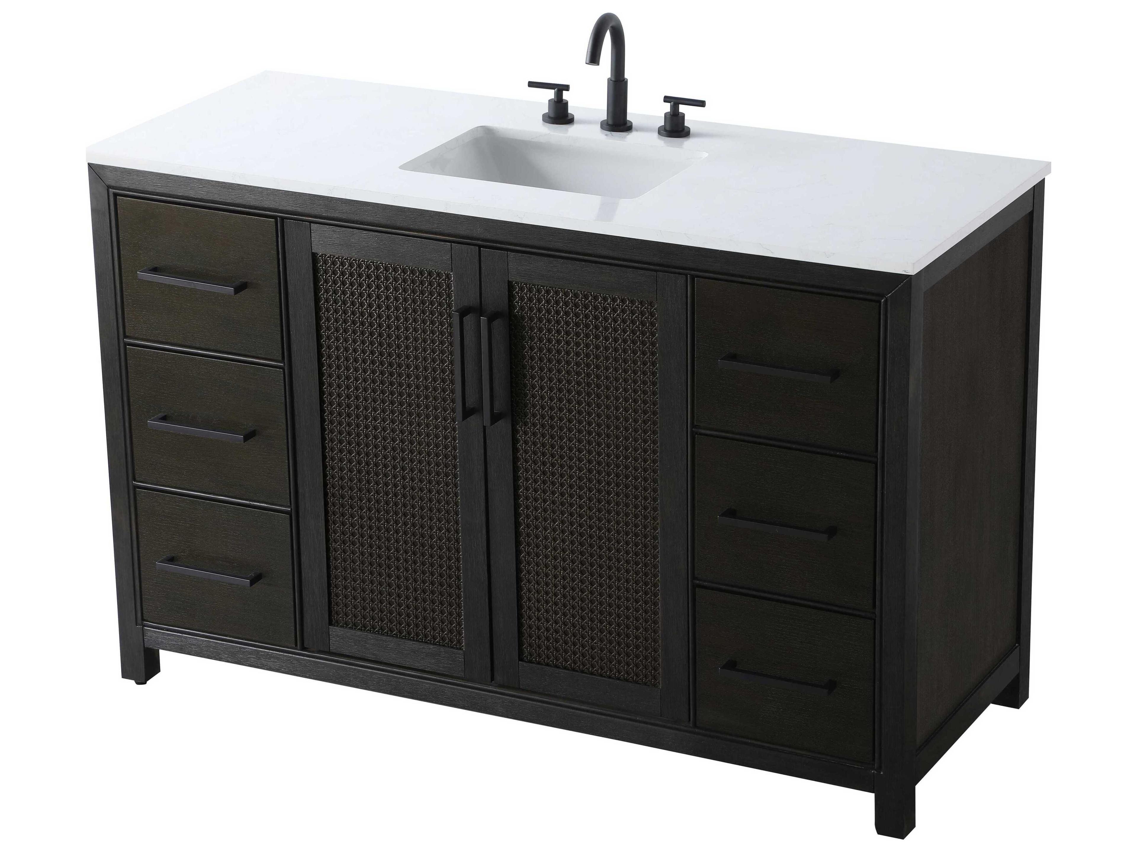 Elegant Lighting Alina Chocolate Oak Vanity