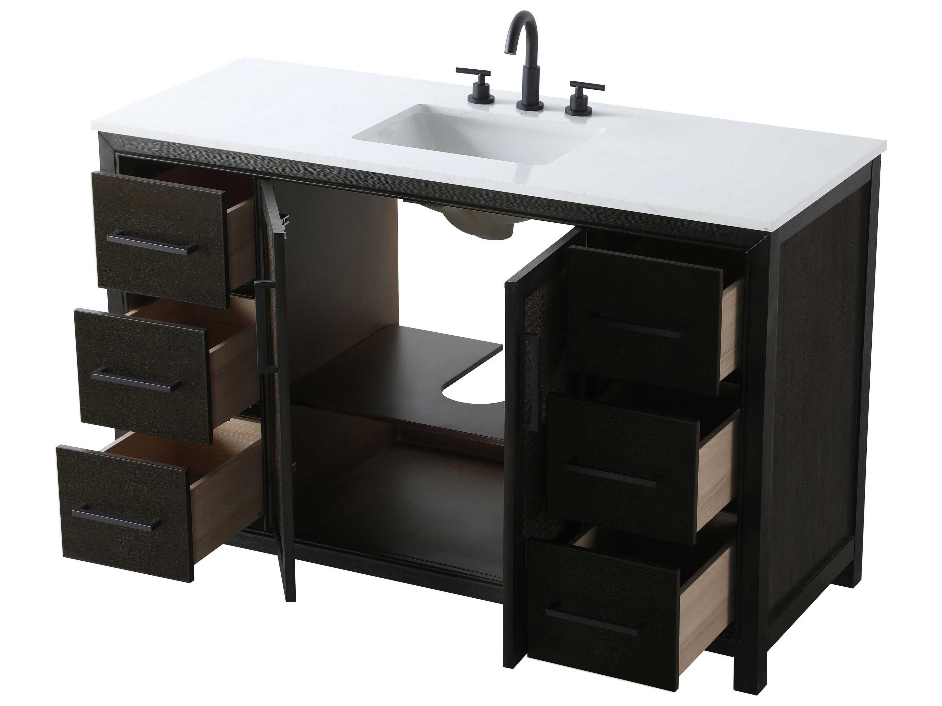 Elegant Lighting Alina Chocolate Oak Vanity