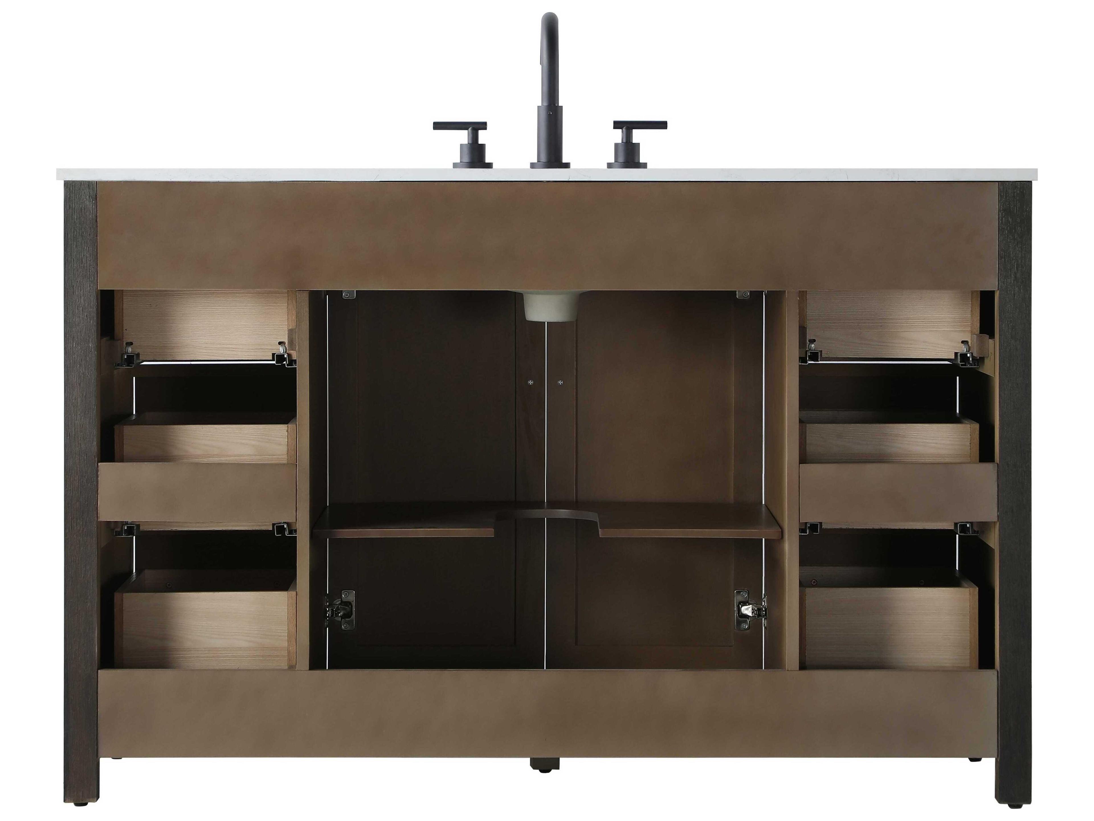Elegant Lighting Alina Chocolate Oak Vanity