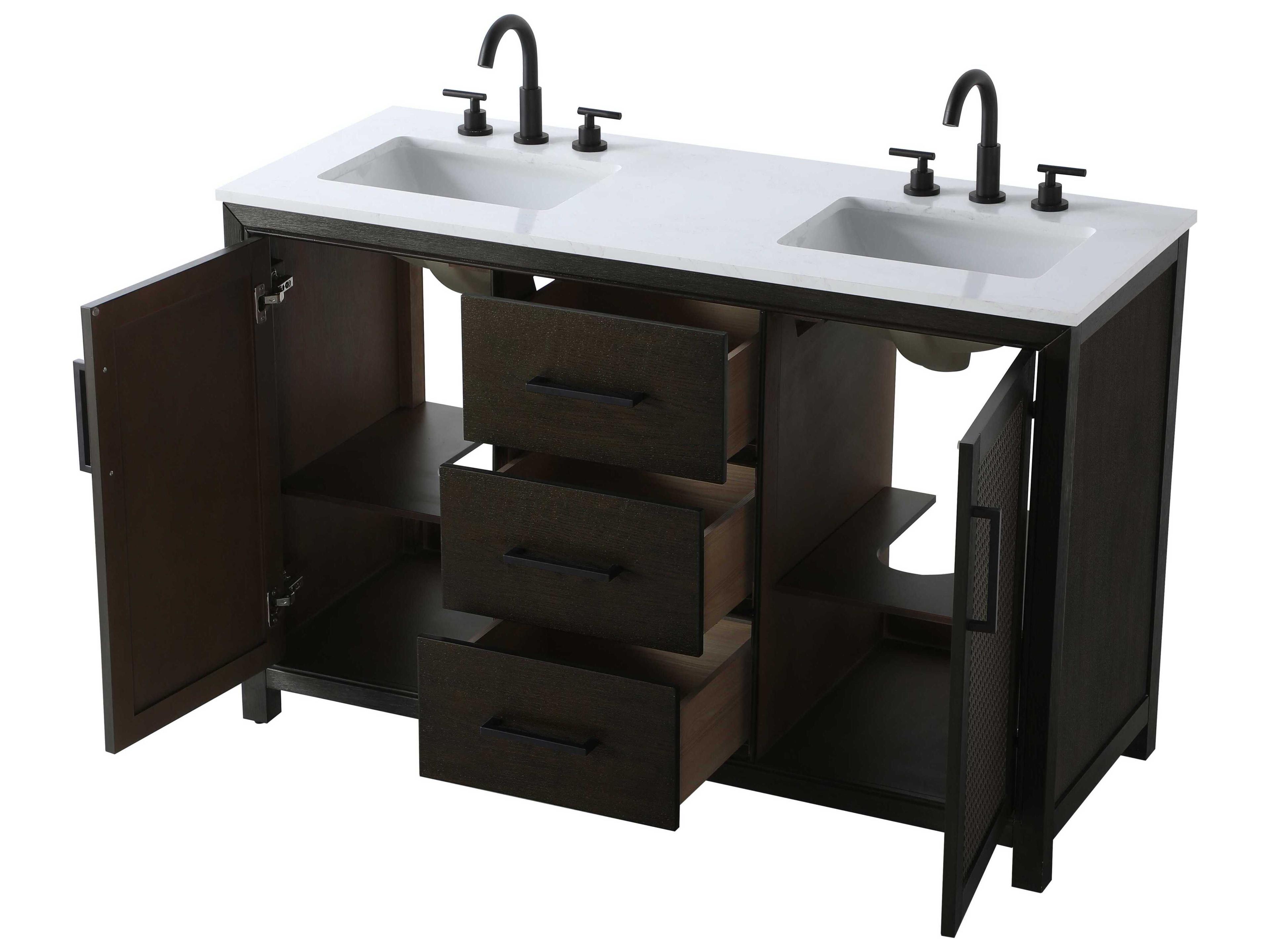 Elegant Lighting Alina Chocolate Oak Vanity