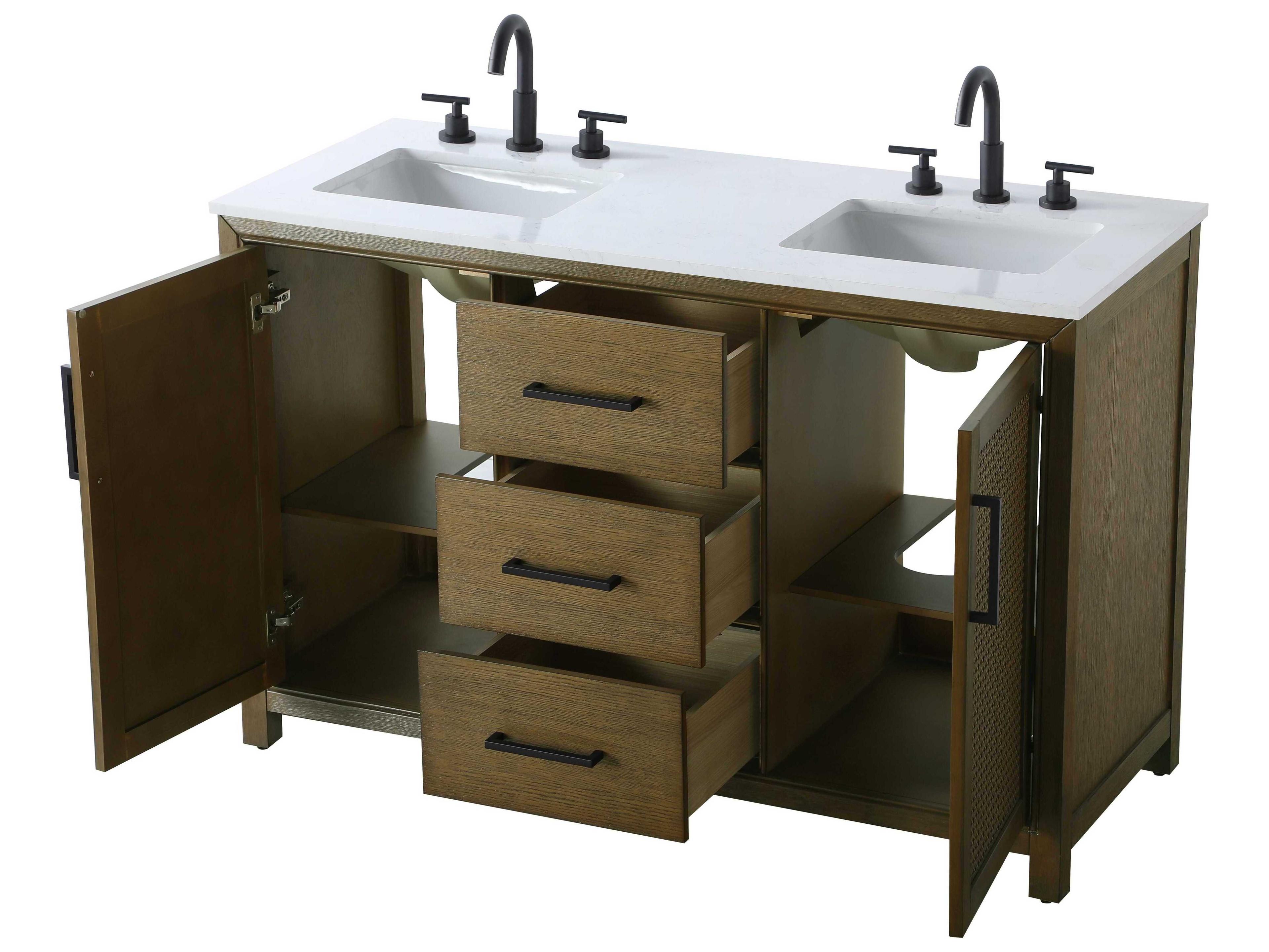 Elegant Lighting Alina Hazel Oak Vanity