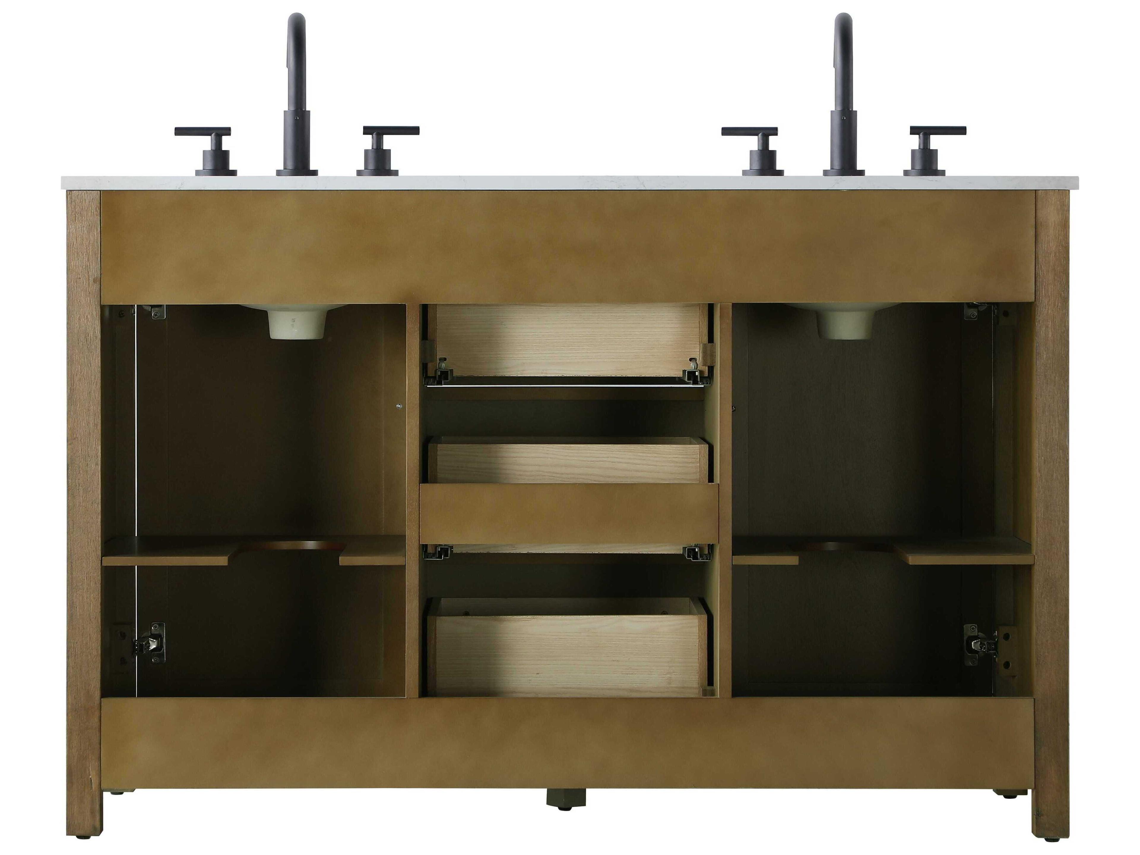Elegant Lighting Alina Hazel Oak Vanity