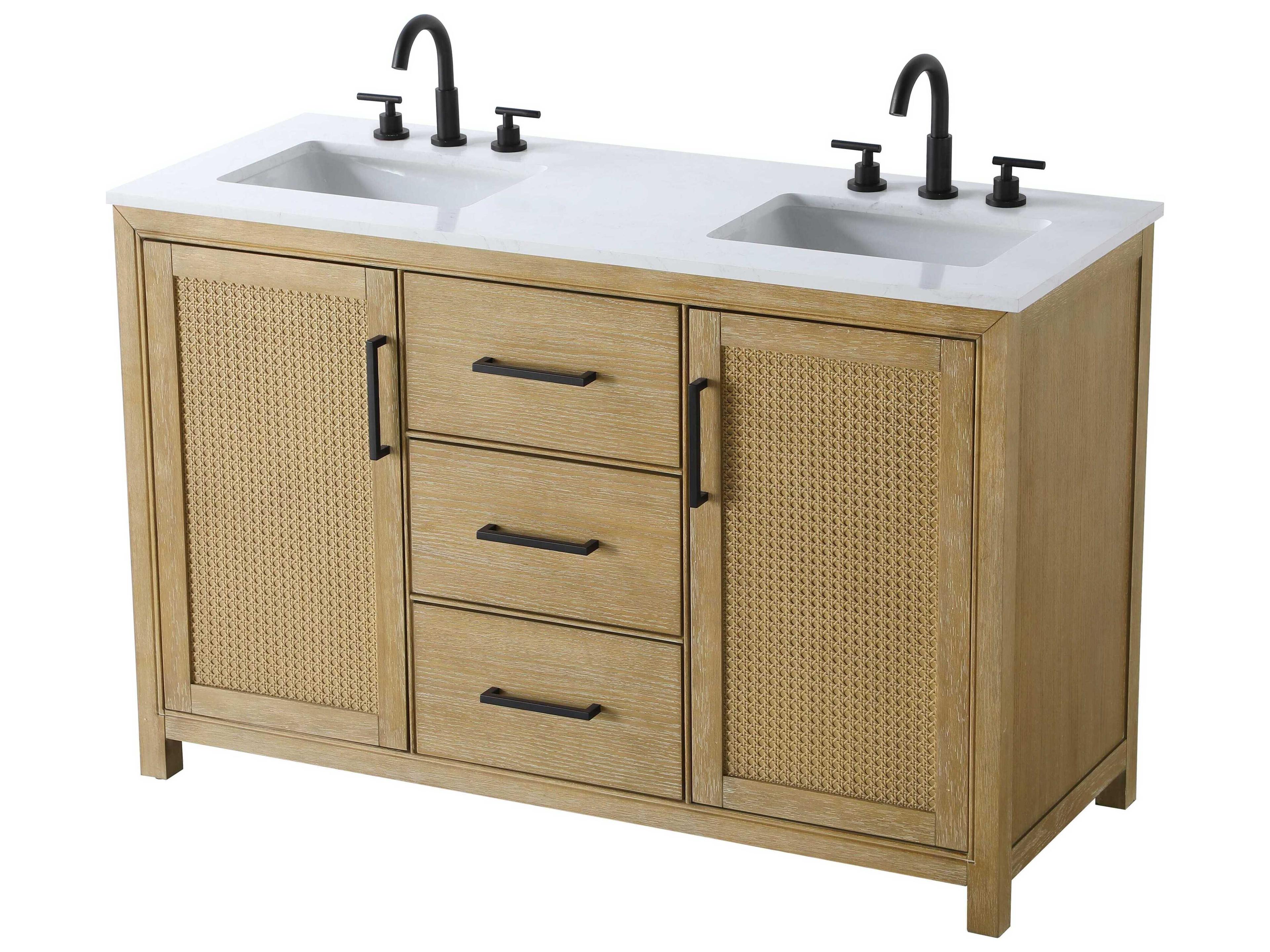 Elegant Lighting Alina Linen Oak Vanity