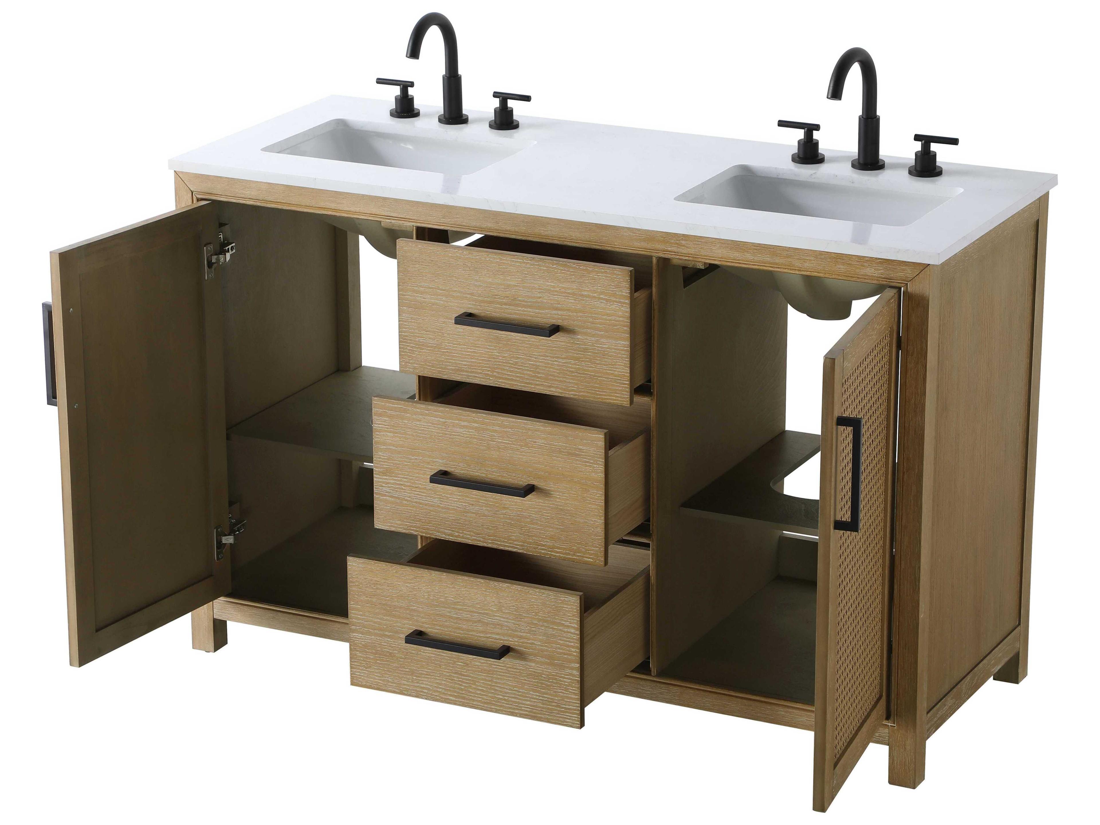 Elegant Lighting Alina Linen Oak Vanity