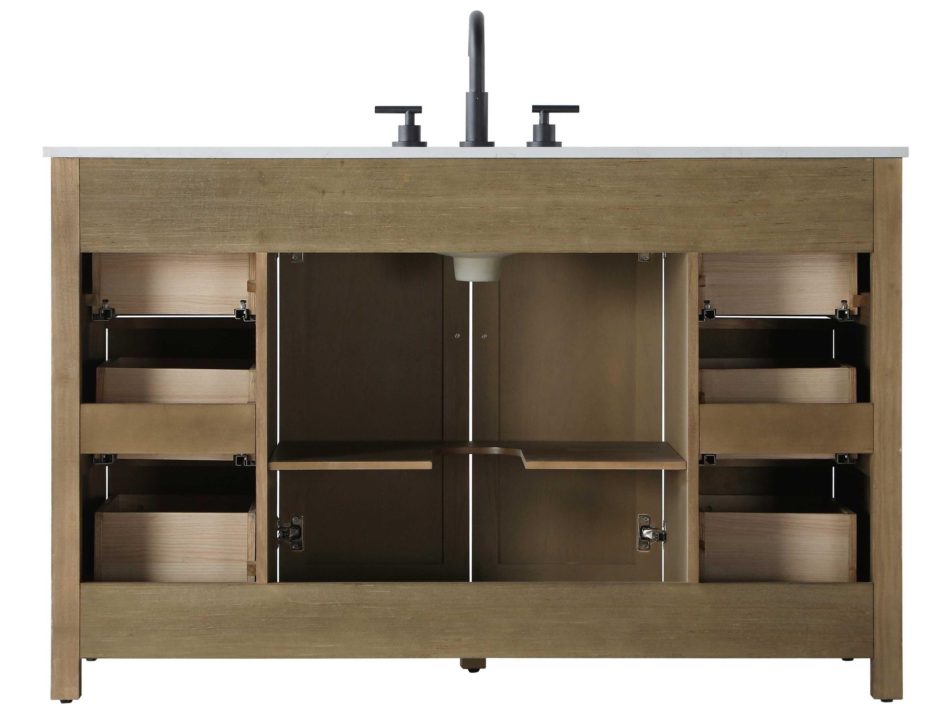 Elegant Lighting Alina Linen Oak Vanity