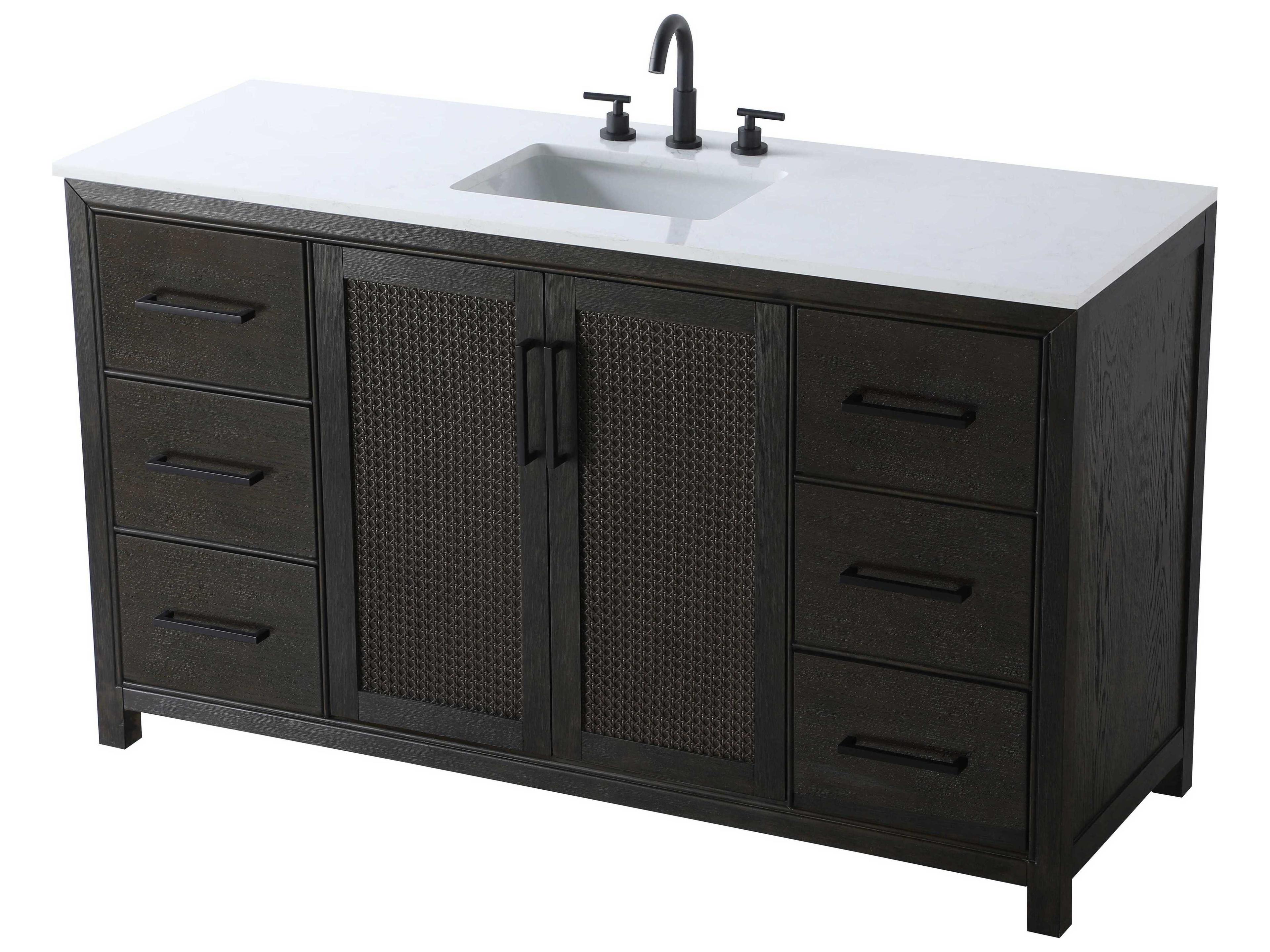 Elegant Lighting Alina Chocolate Oak Vanity