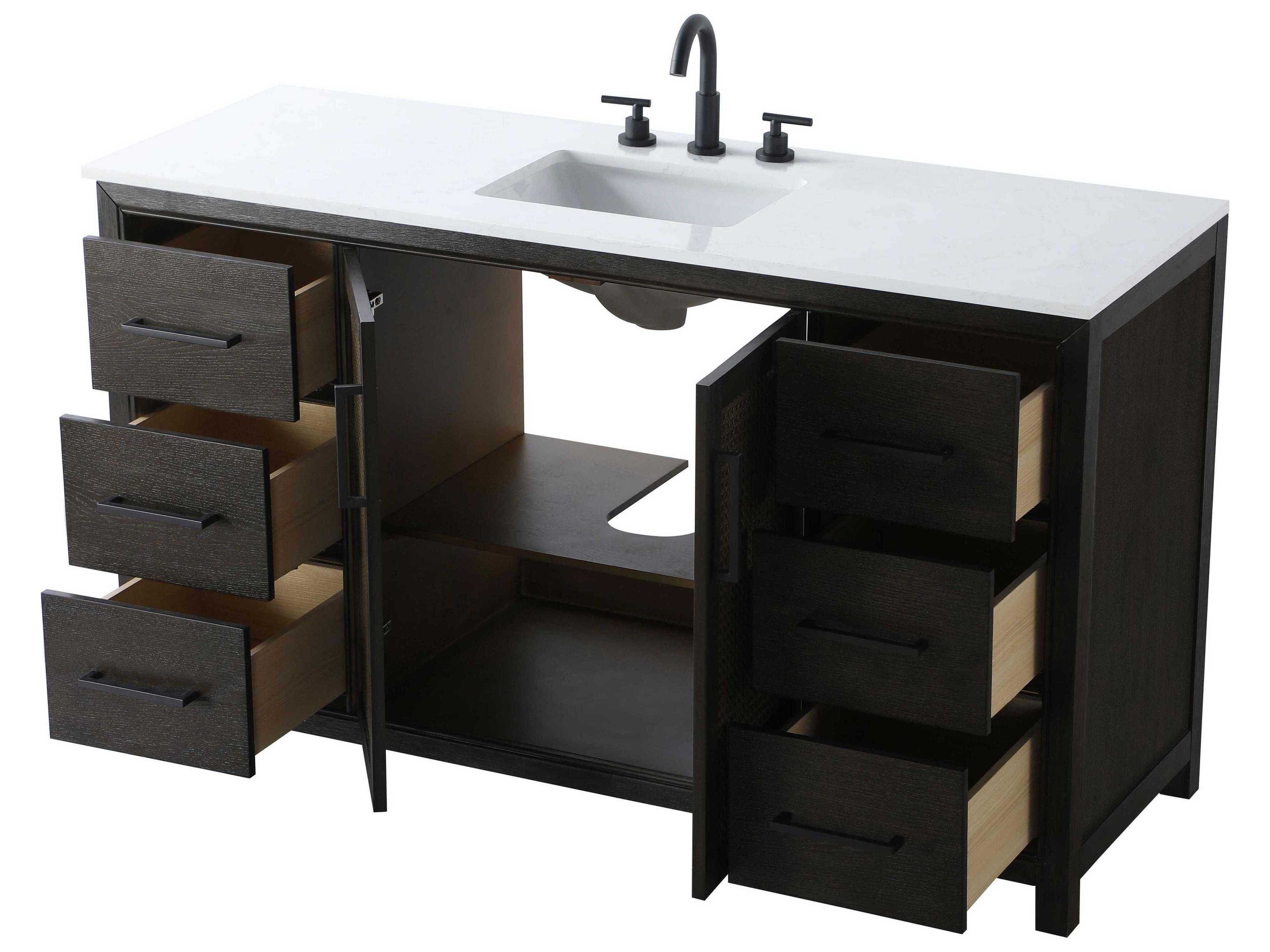 Elegant Lighting Alina Chocolate Oak Vanity