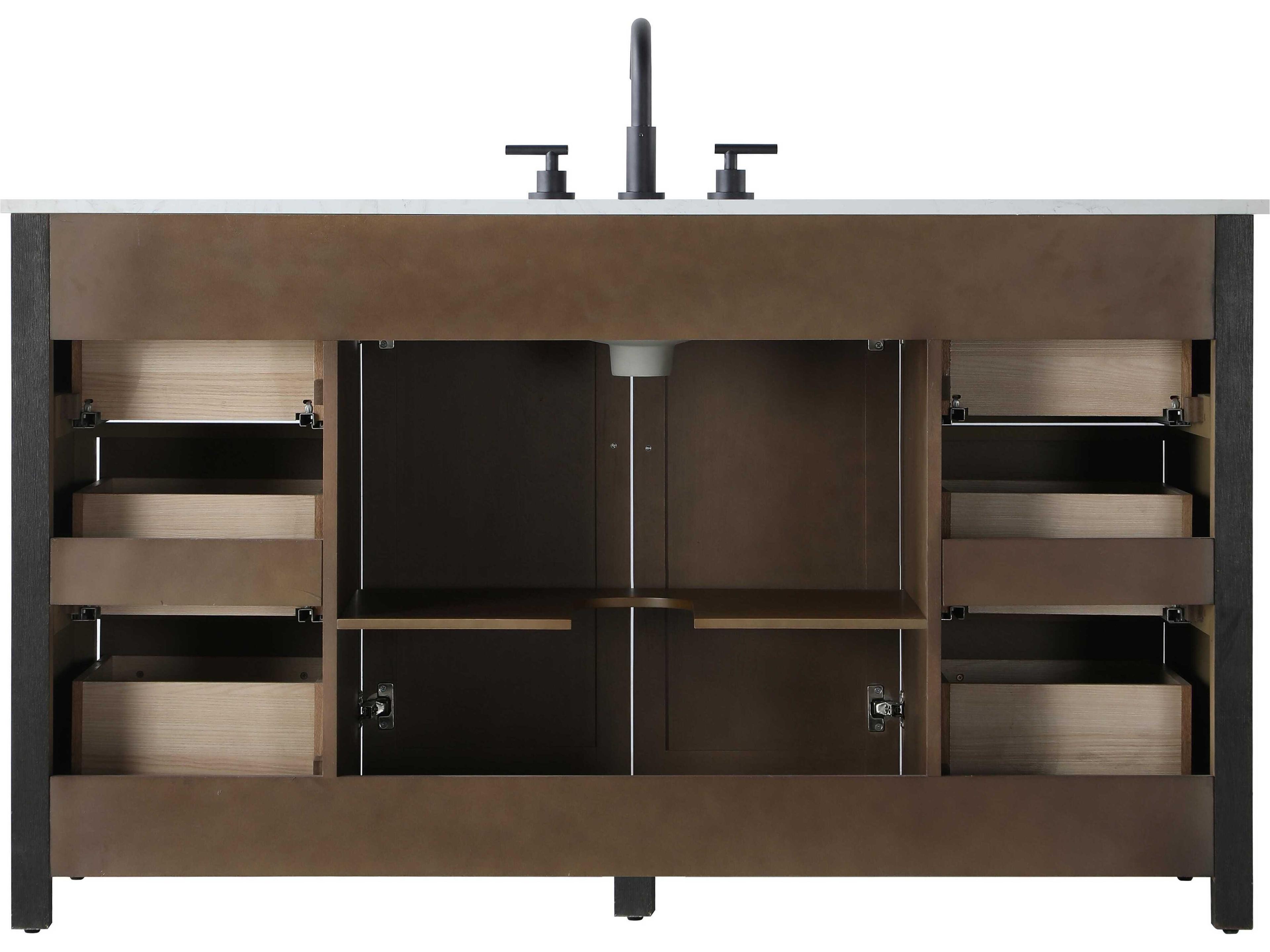 Elegant Lighting Alina Chocolate Oak Vanity