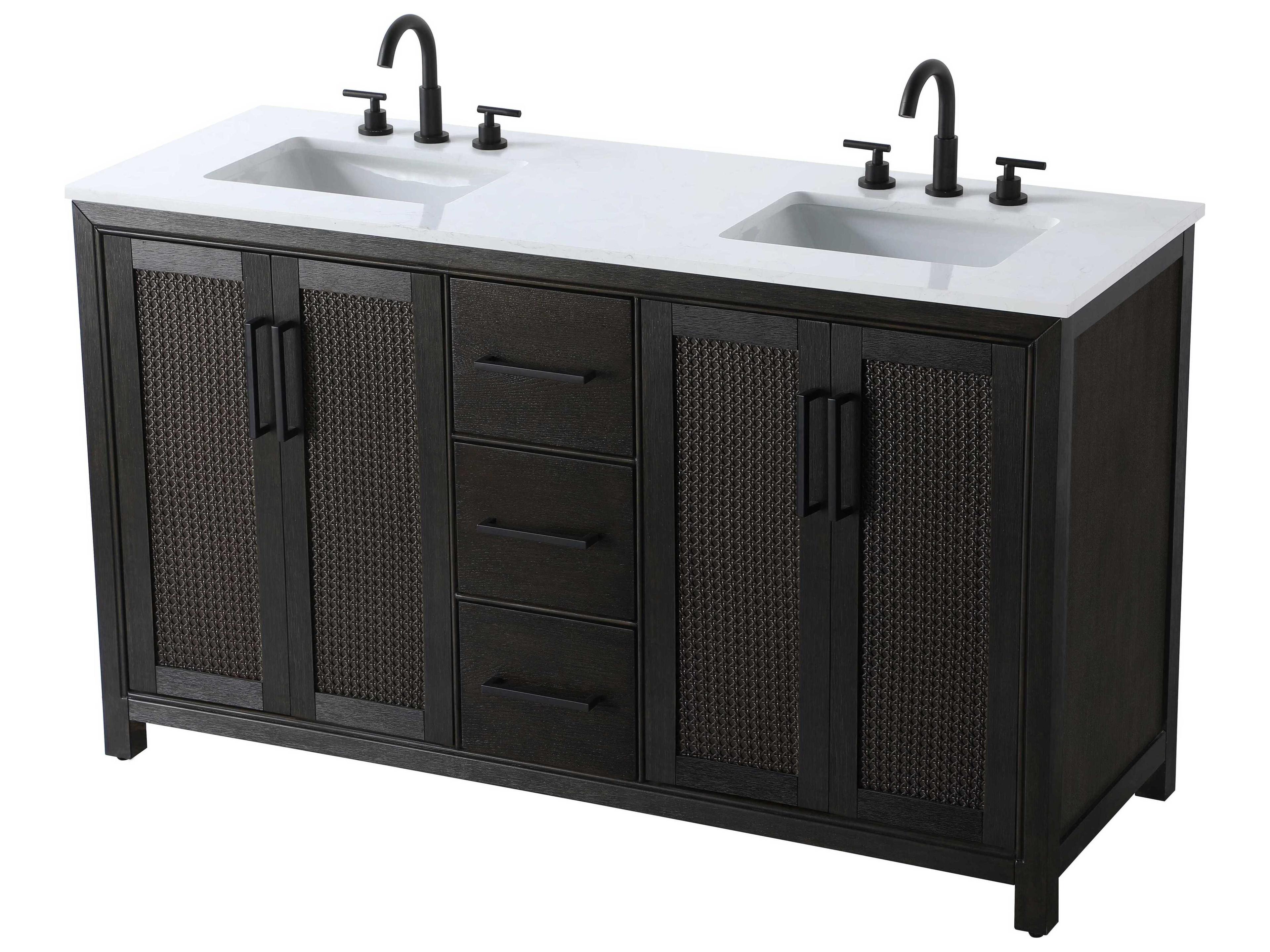 Elegant Lighting Alina Chocolate Oak Vanity