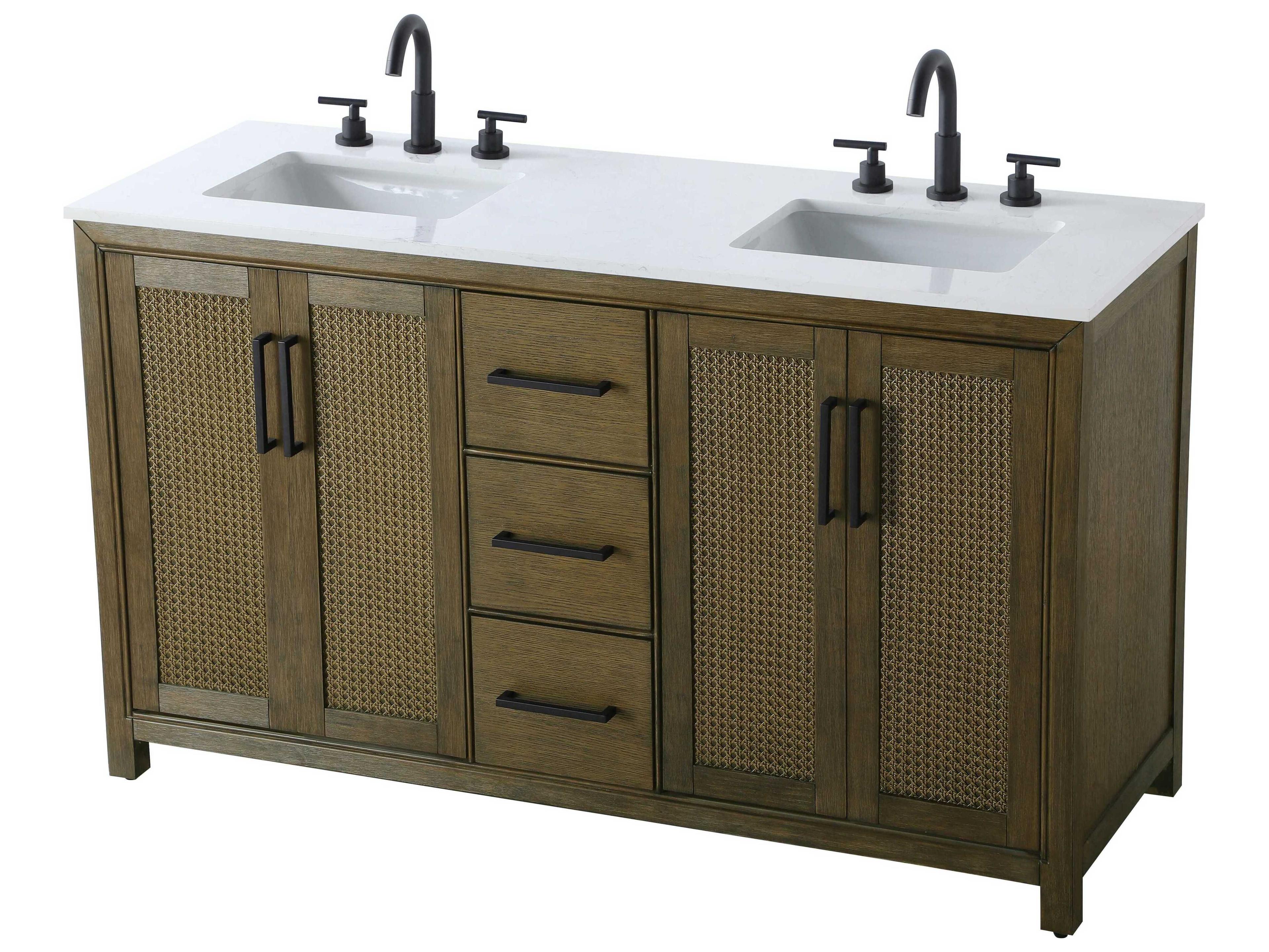 Elegant Lighting Alina Hazel Oak Vanity