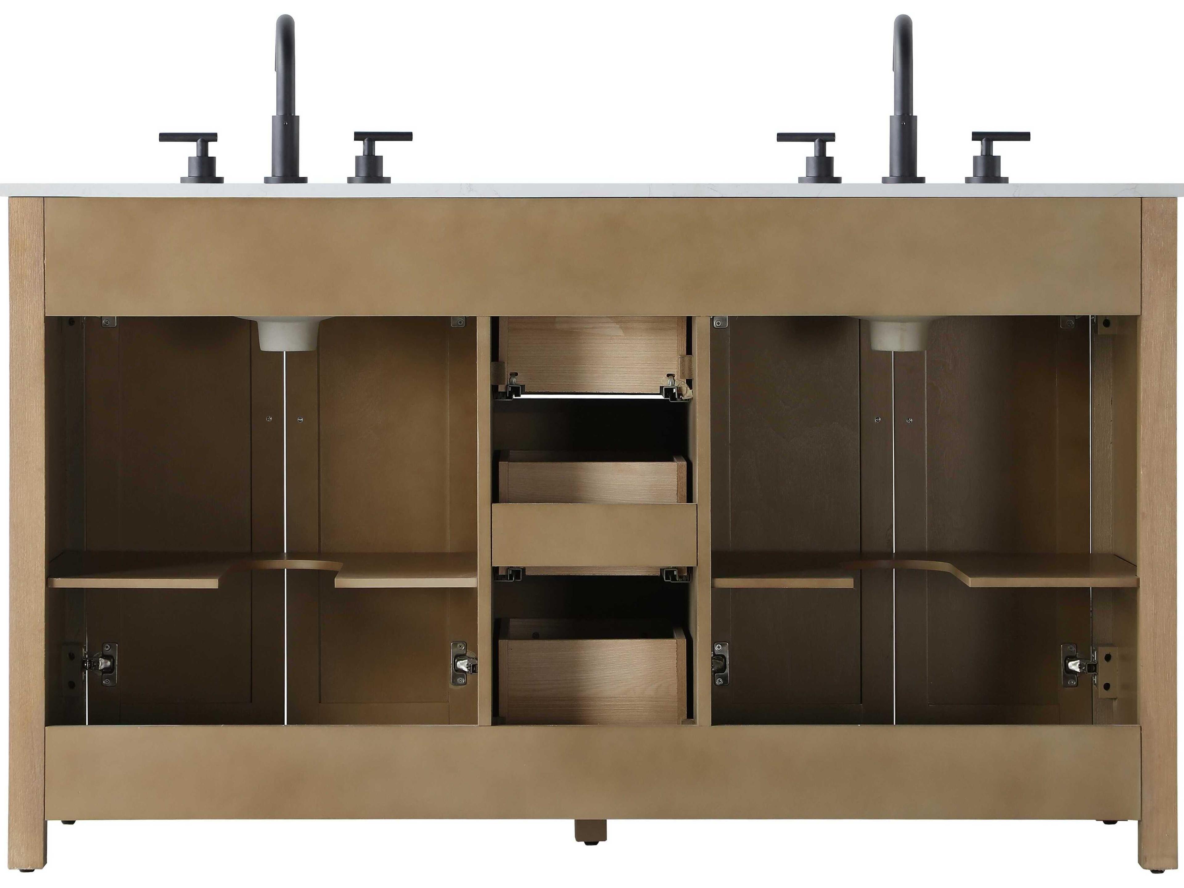 Elegant Lighting Alina Linen Oak Vanity