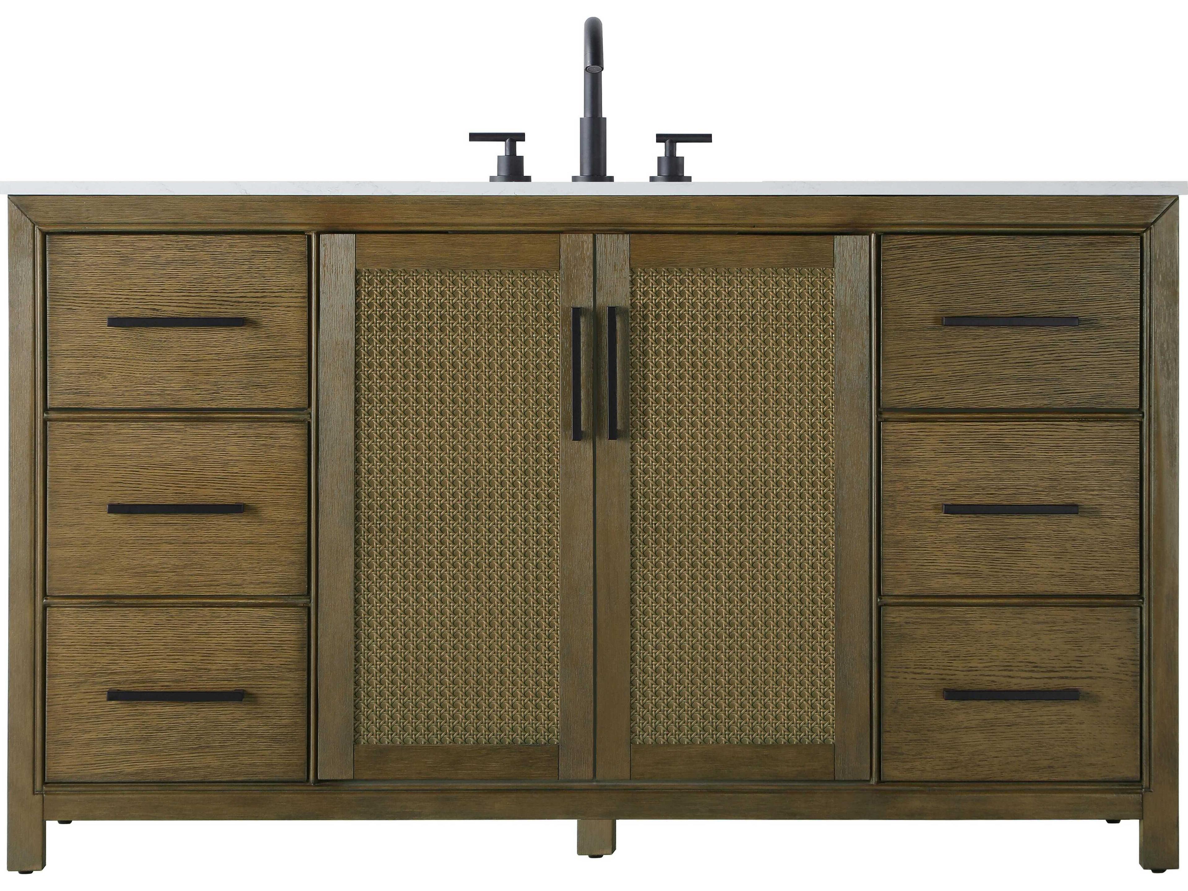 Elegant Lighting Alina Hazel Oak Vanity