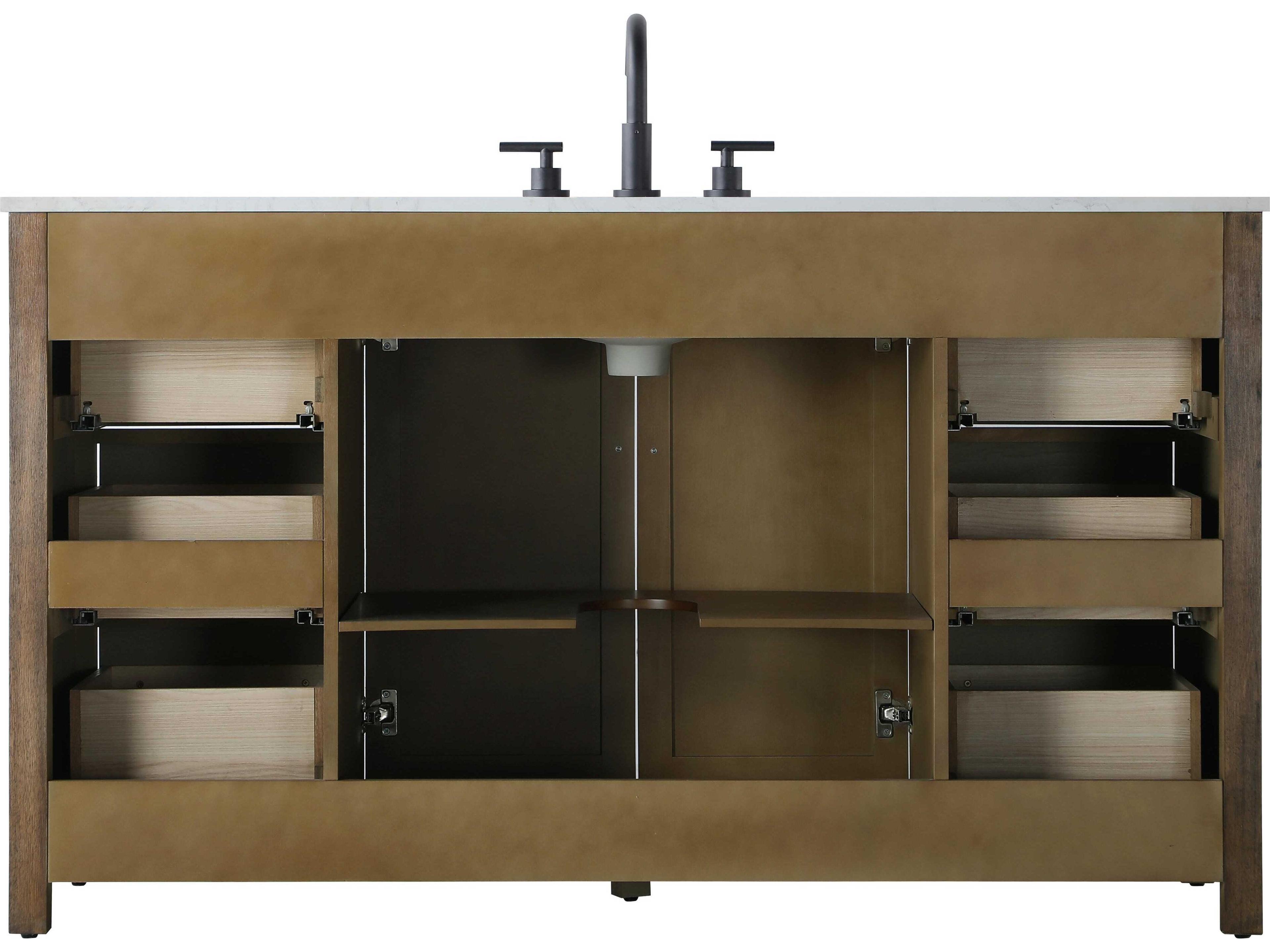 Elegant Lighting Alina Hazel Oak Vanity