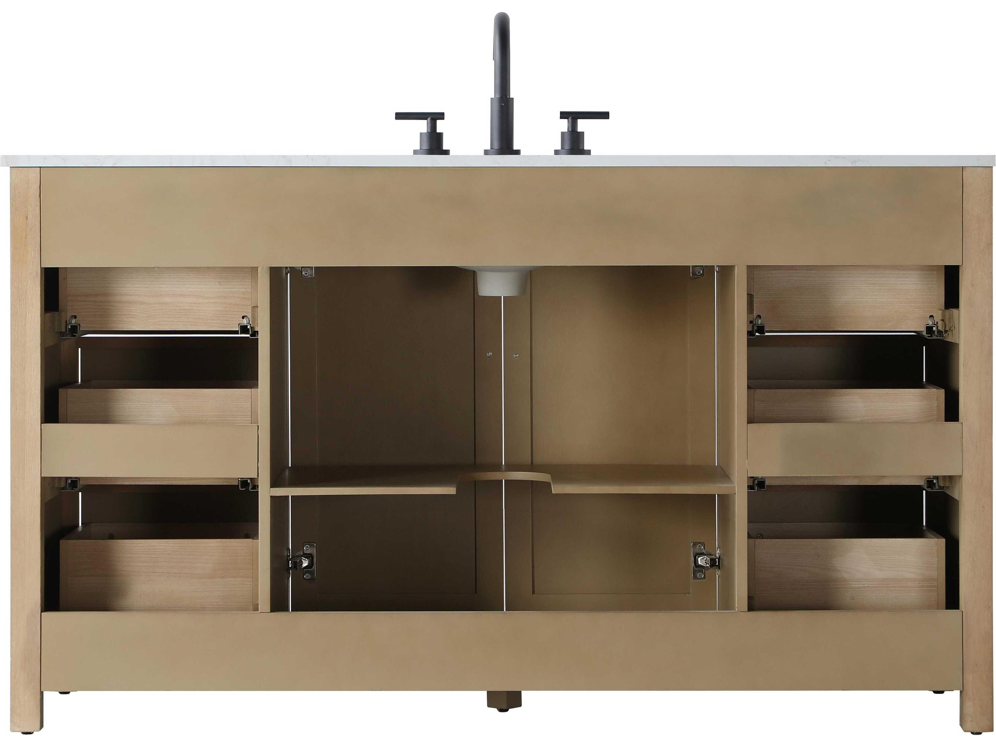 Elegant Lighting Alina Linen Oak Vanity