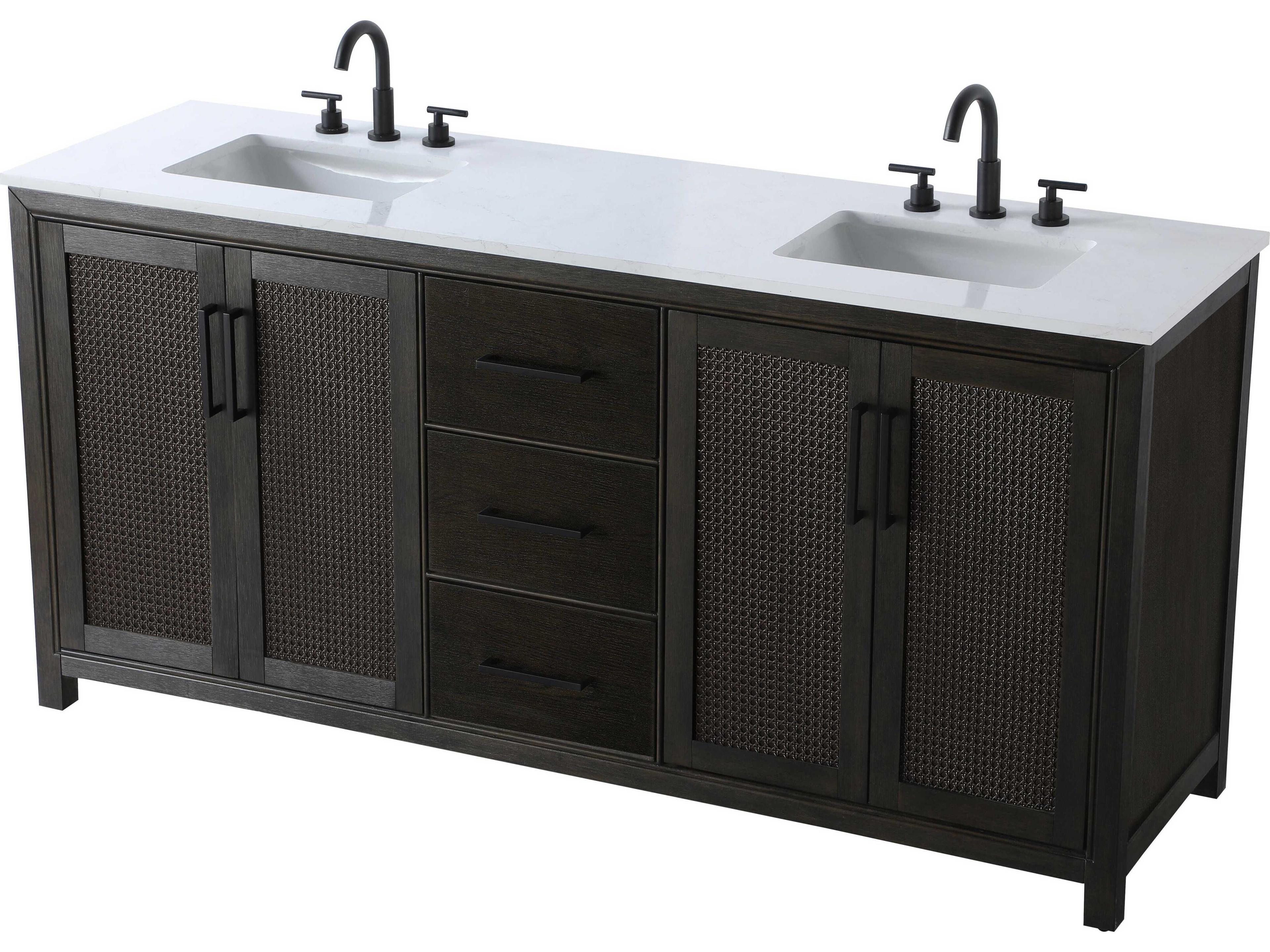 Elegant Lighting Alina Chocolate Oak Vanity