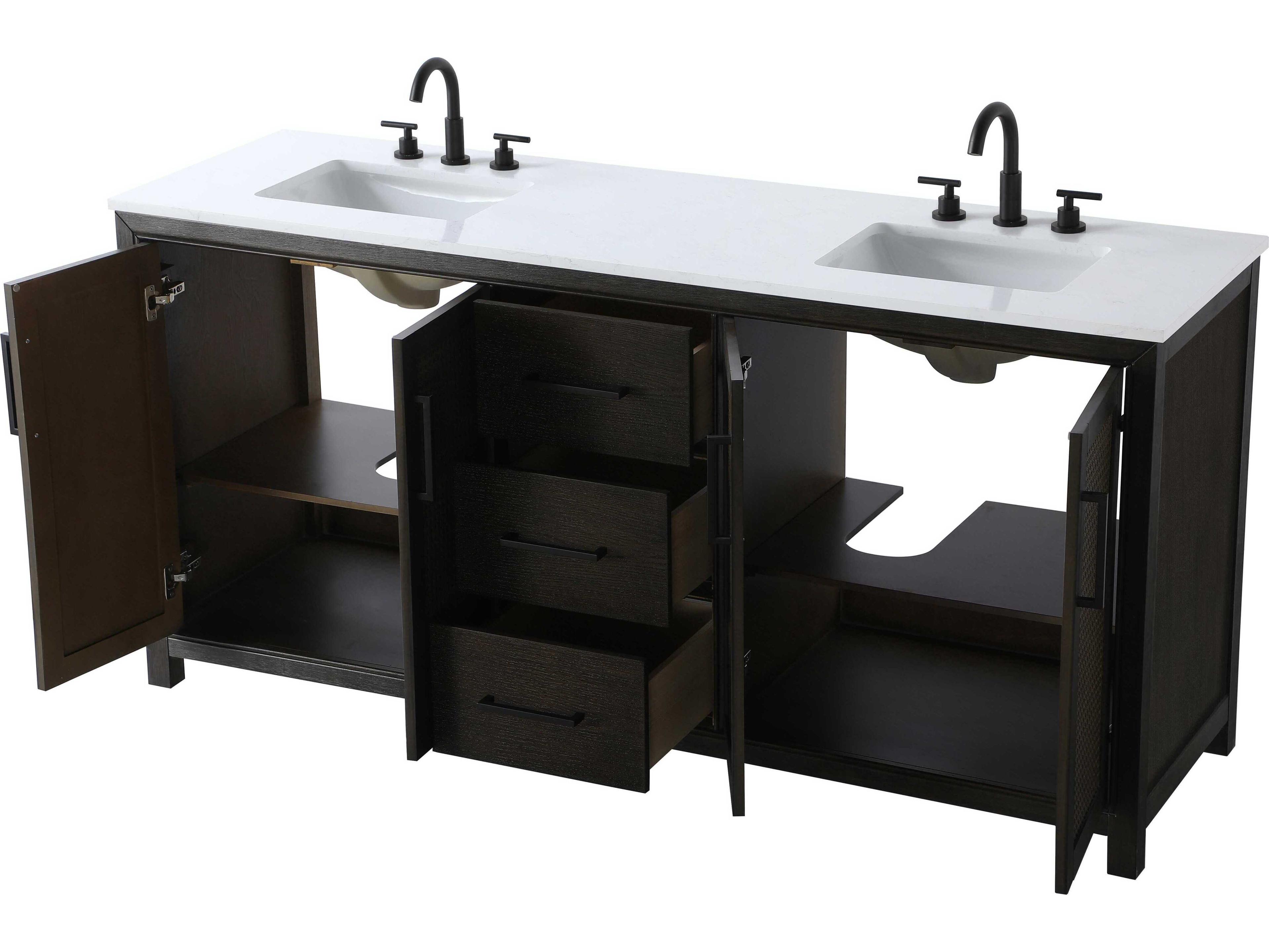 Elegant Lighting Alina Chocolate Oak Vanity