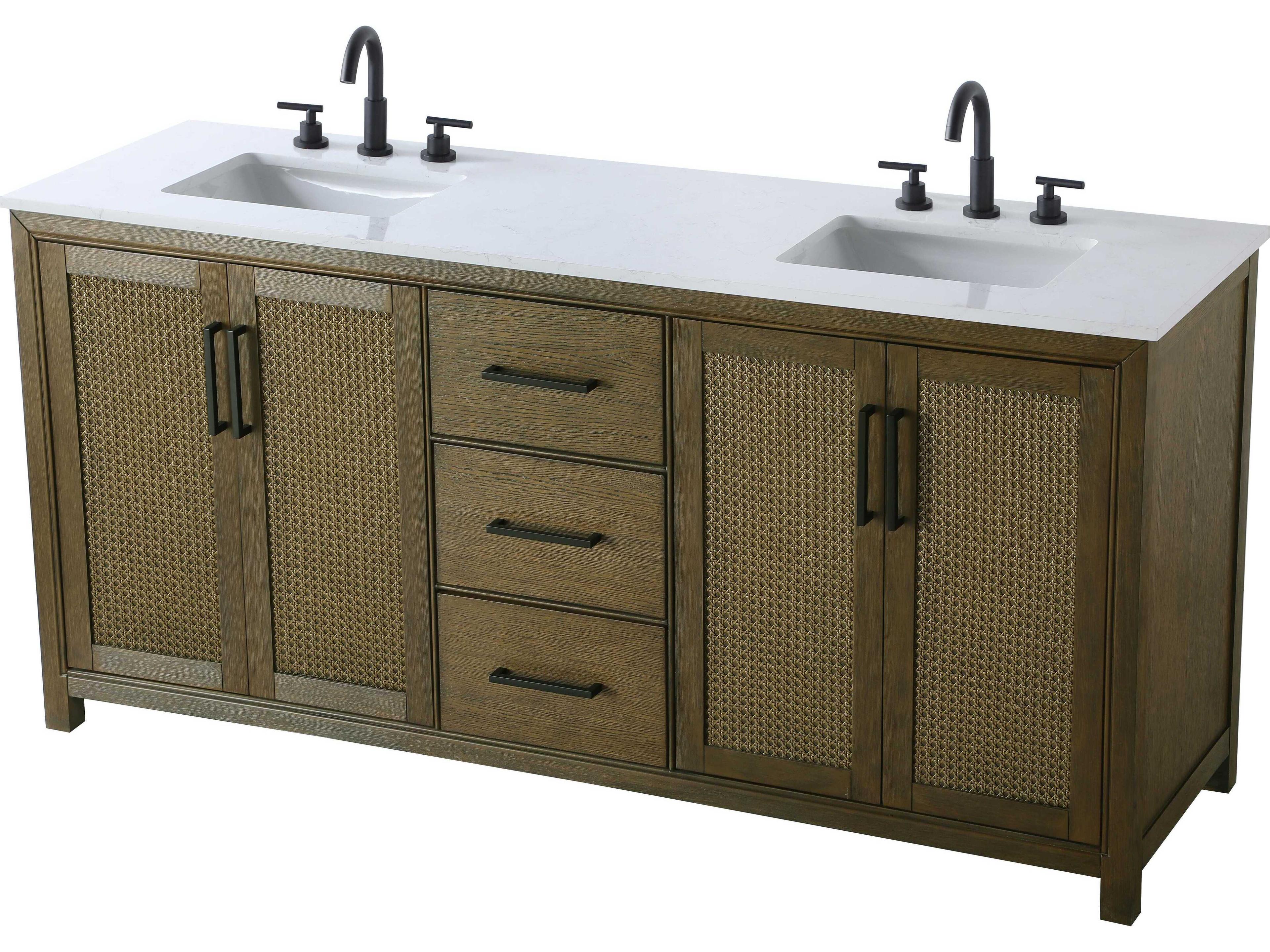 Elegant Lighting Alina Hazel Oak Vanity