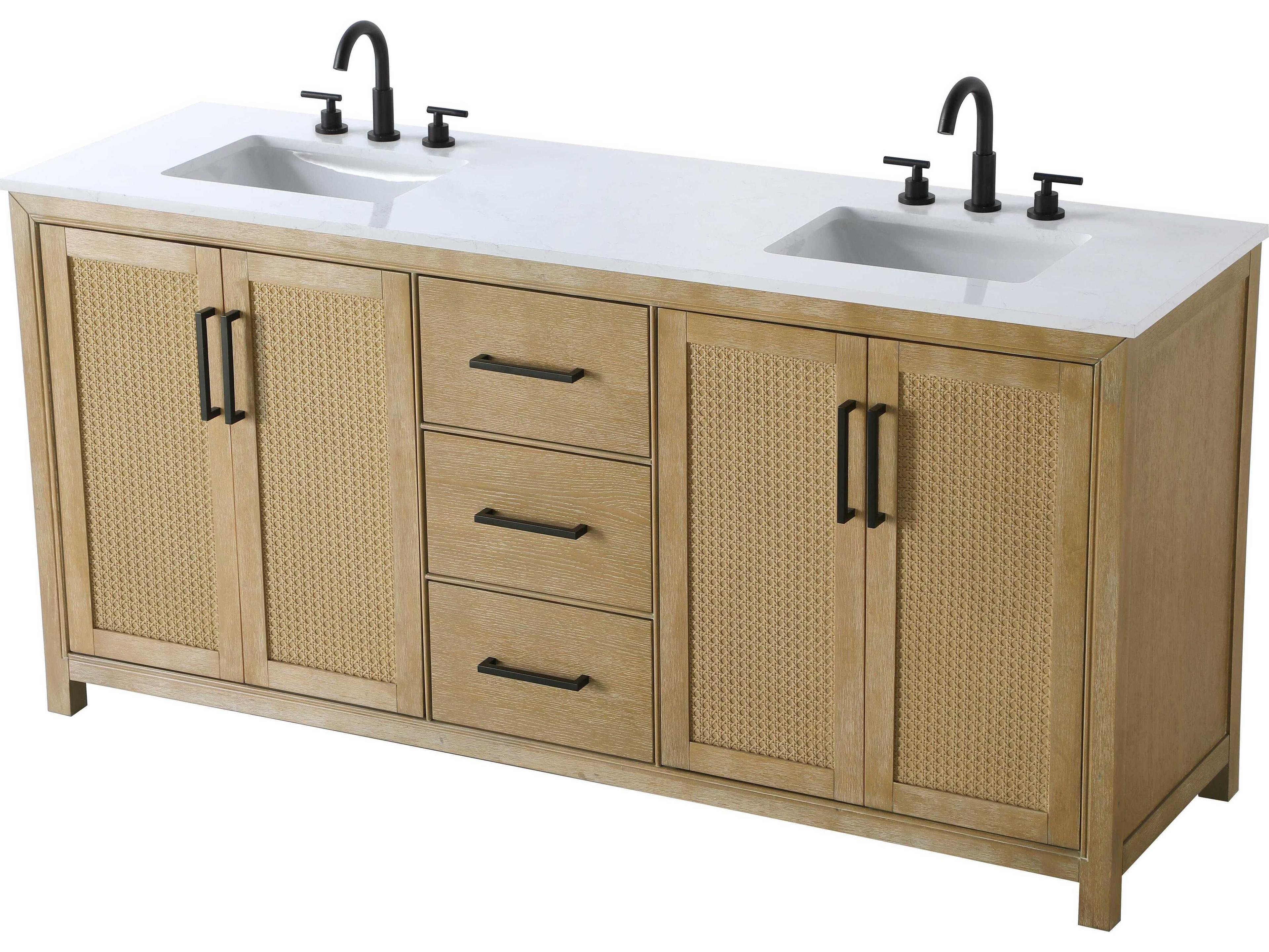 Elegant Lighting Alina Linen Oak Vanity