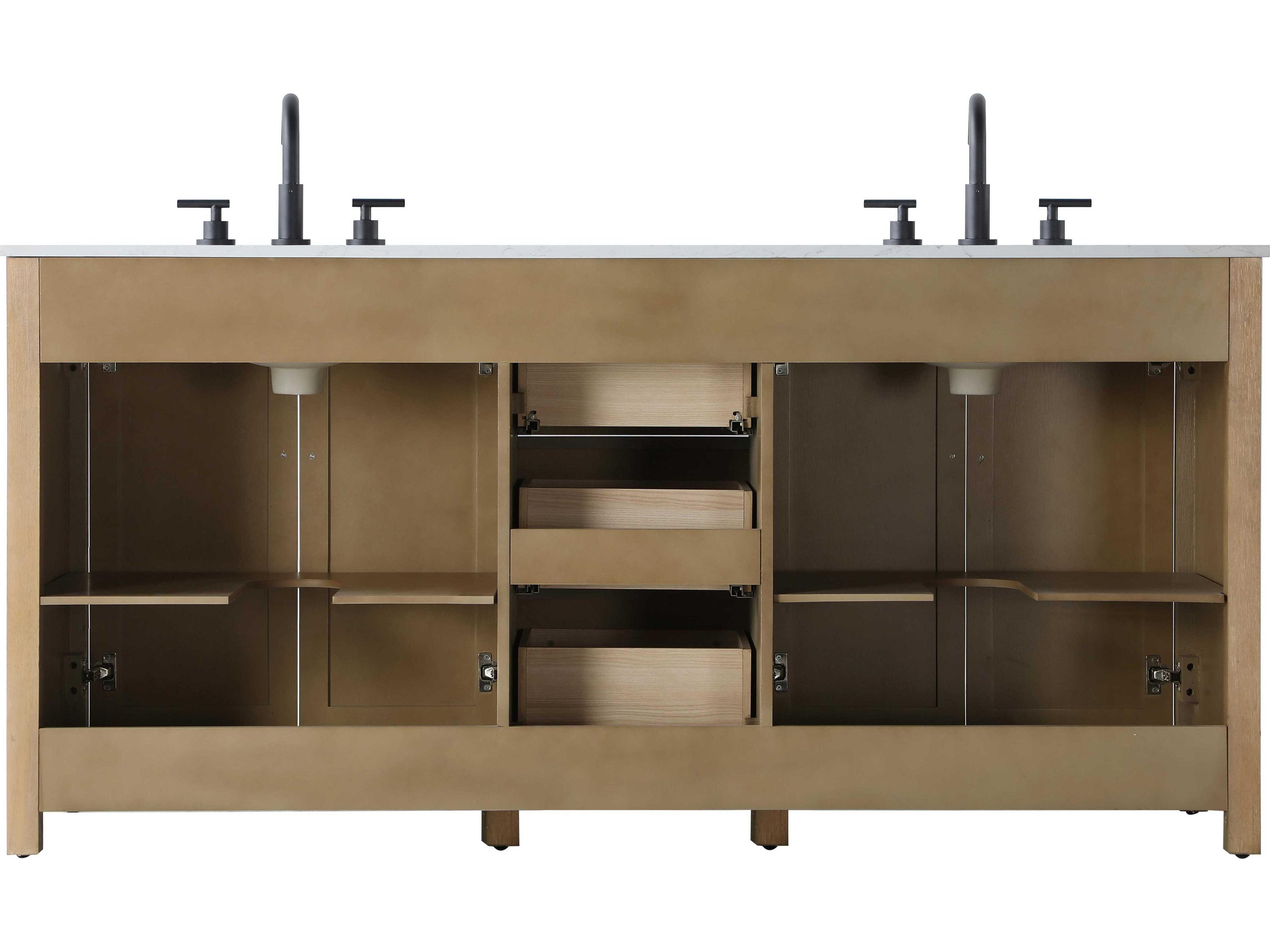 Elegant Lighting Alina Linen Oak Vanity