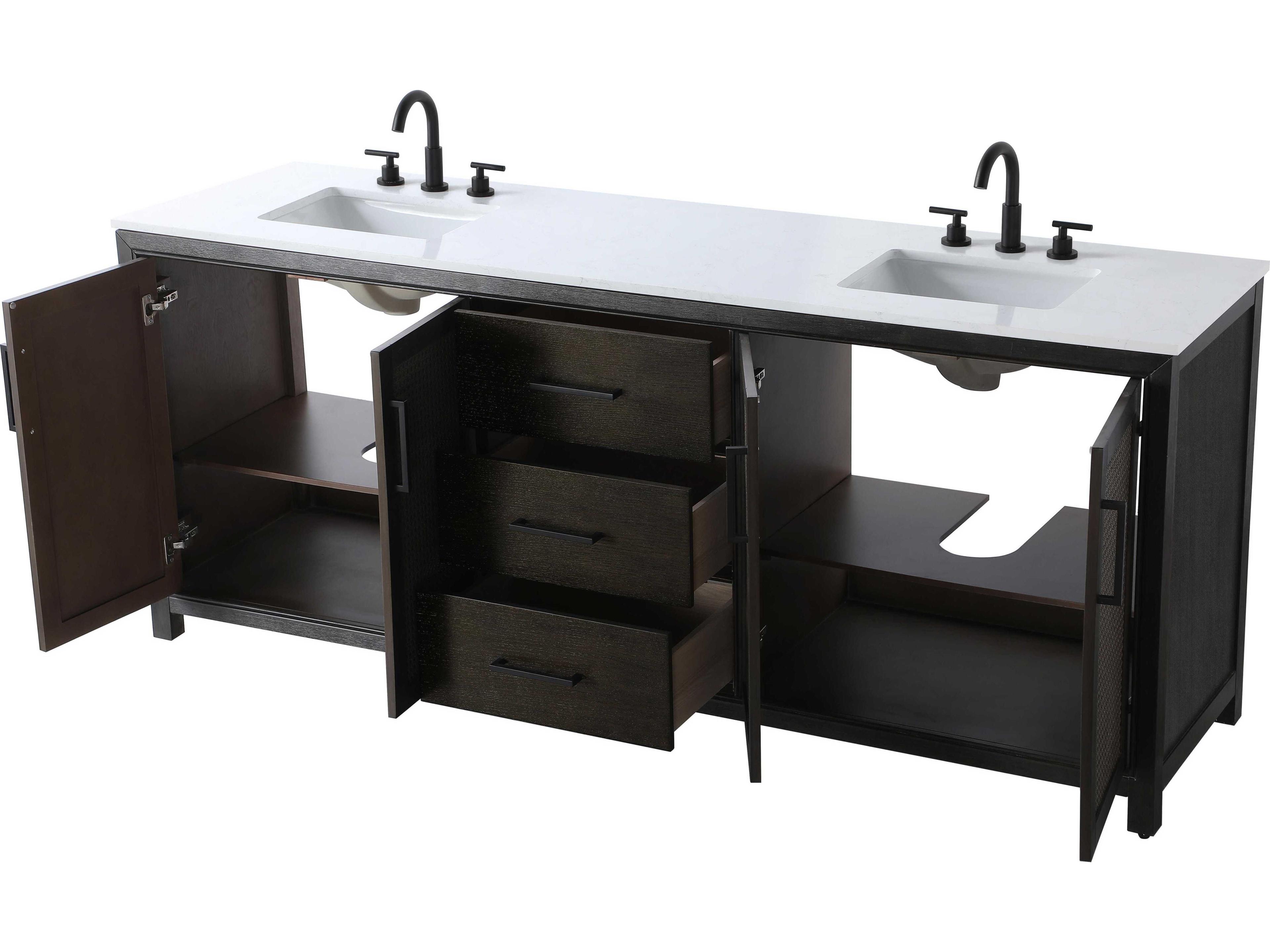 Elegant Lighting Alina Chocolate Oak Vanity