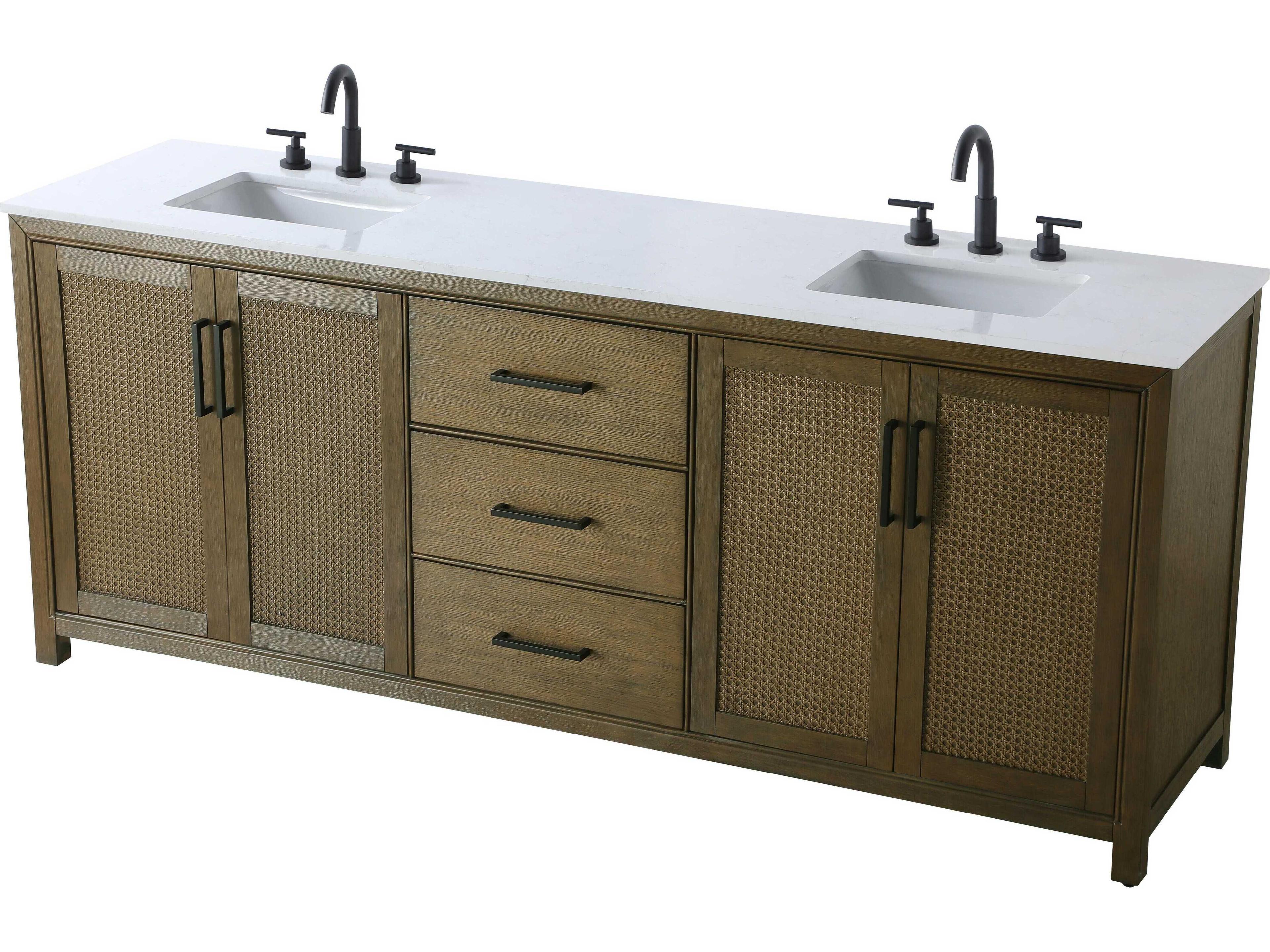 Elegant Lighting Alina Hazel Oak Vanity