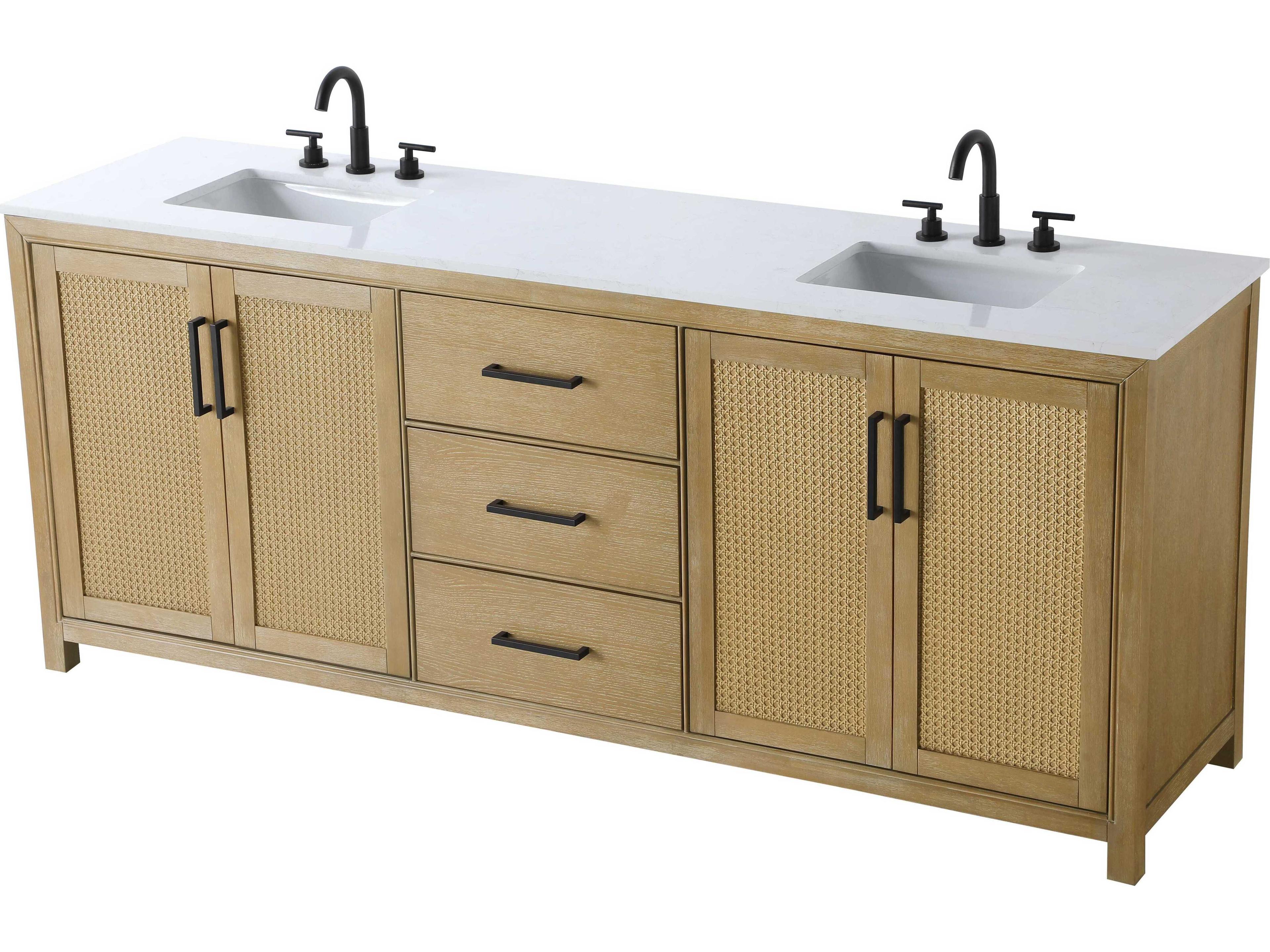 Elegant Lighting Alina Linen Oak Vanity