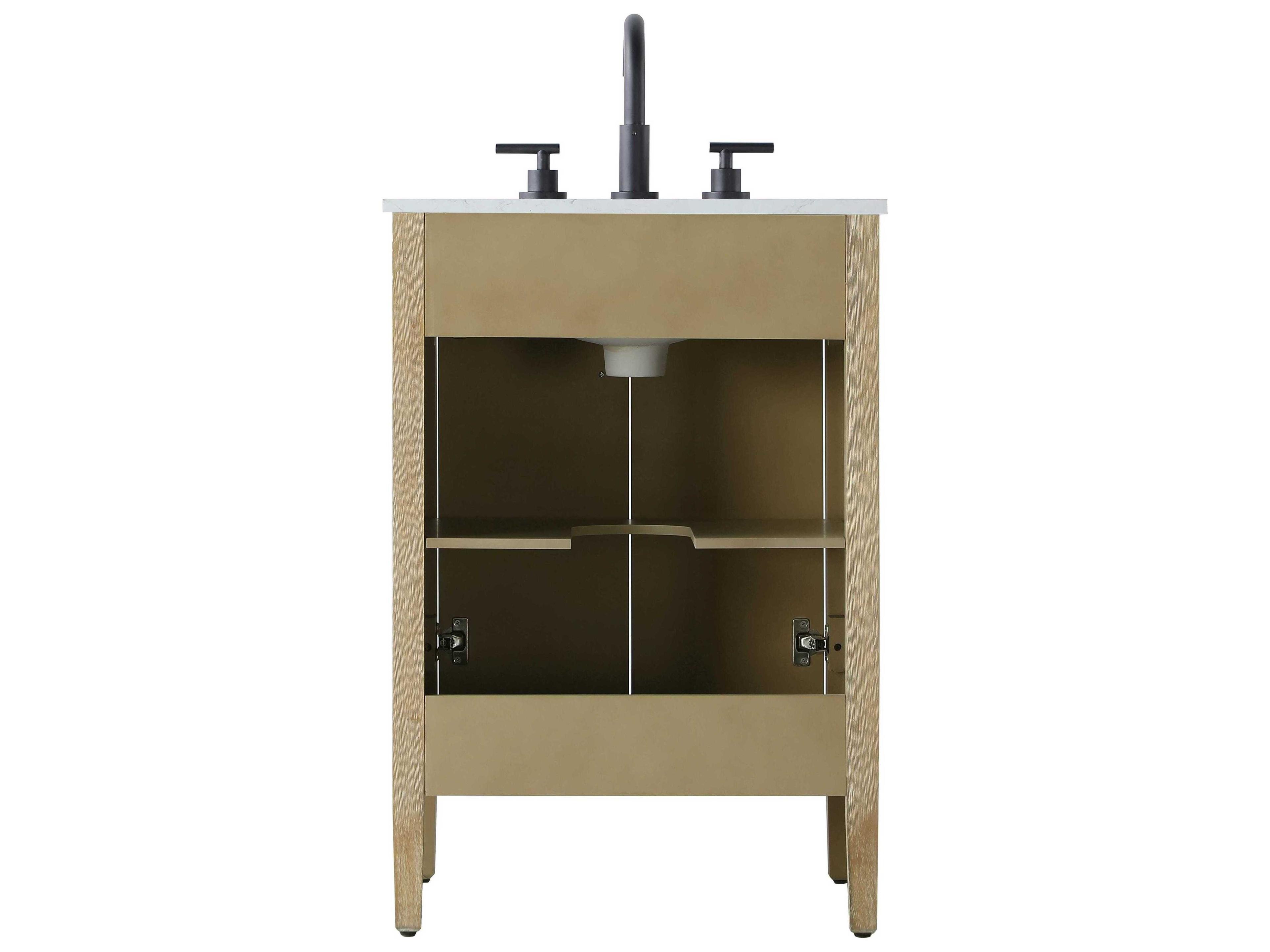 Elegant Lighting Blakely Linen Oak Vanity