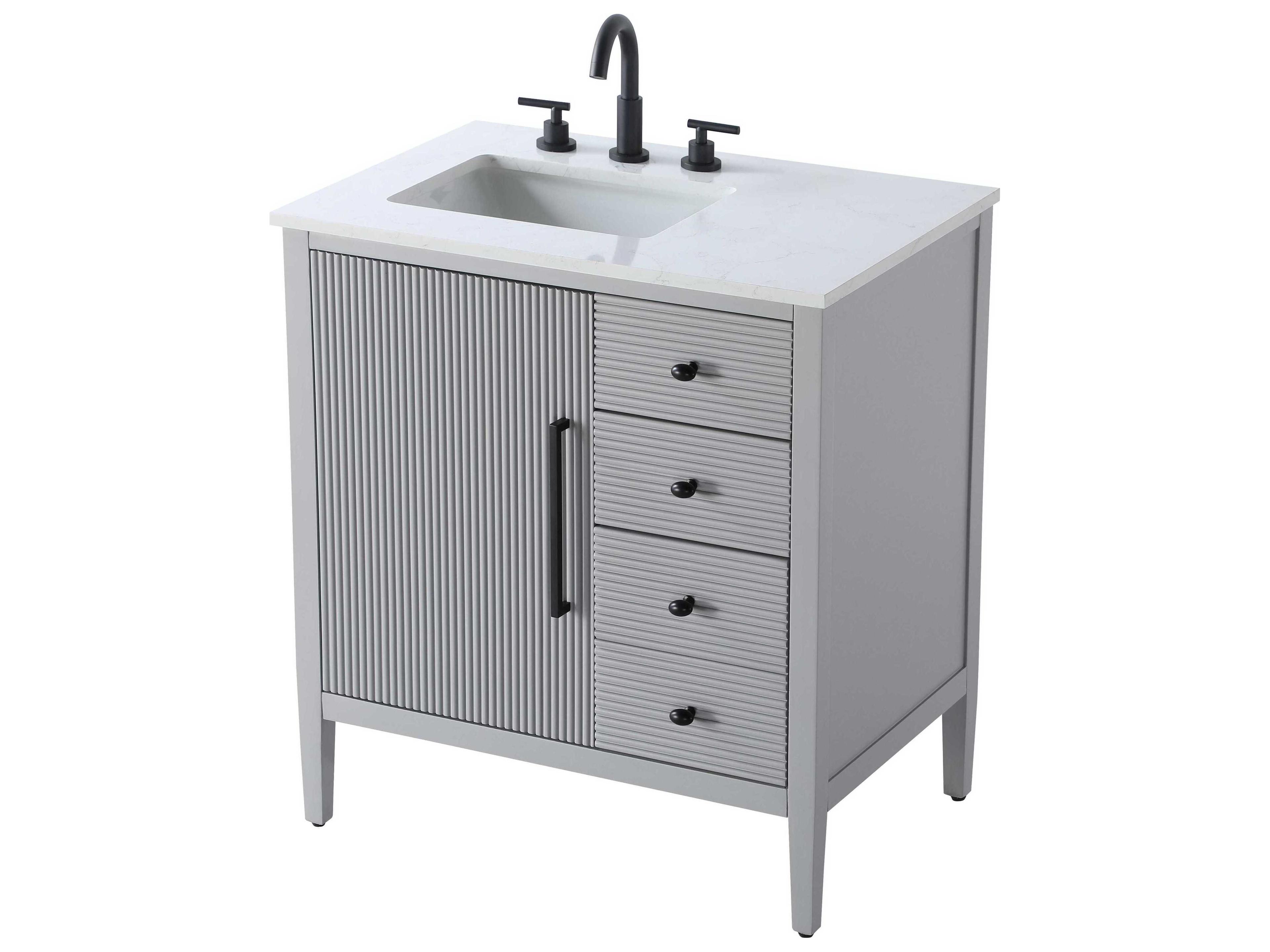 Elegant Lighting Blakely Grey Vanity