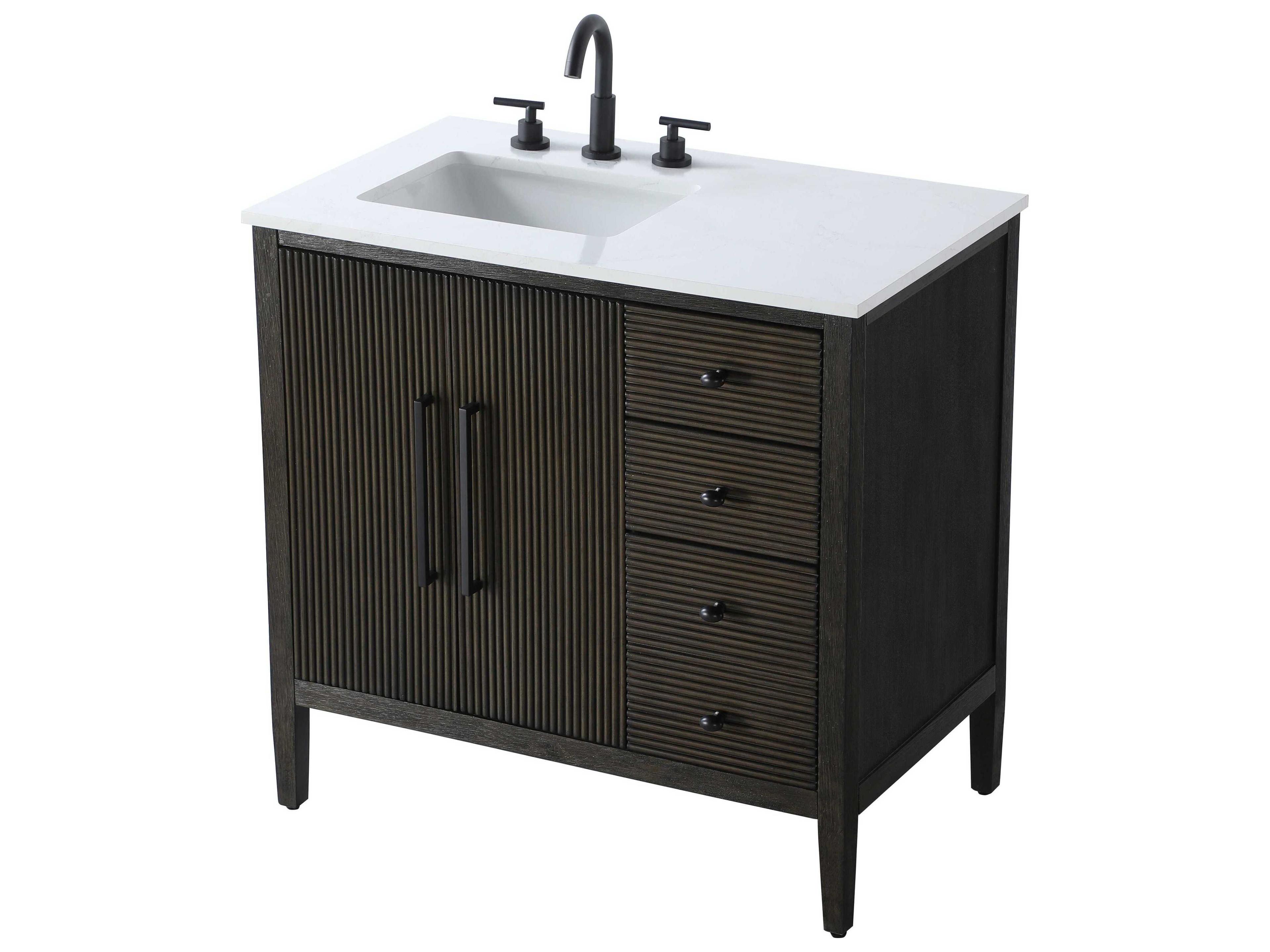 Elegant Lighting Blakely Chocolate Oak Vanity