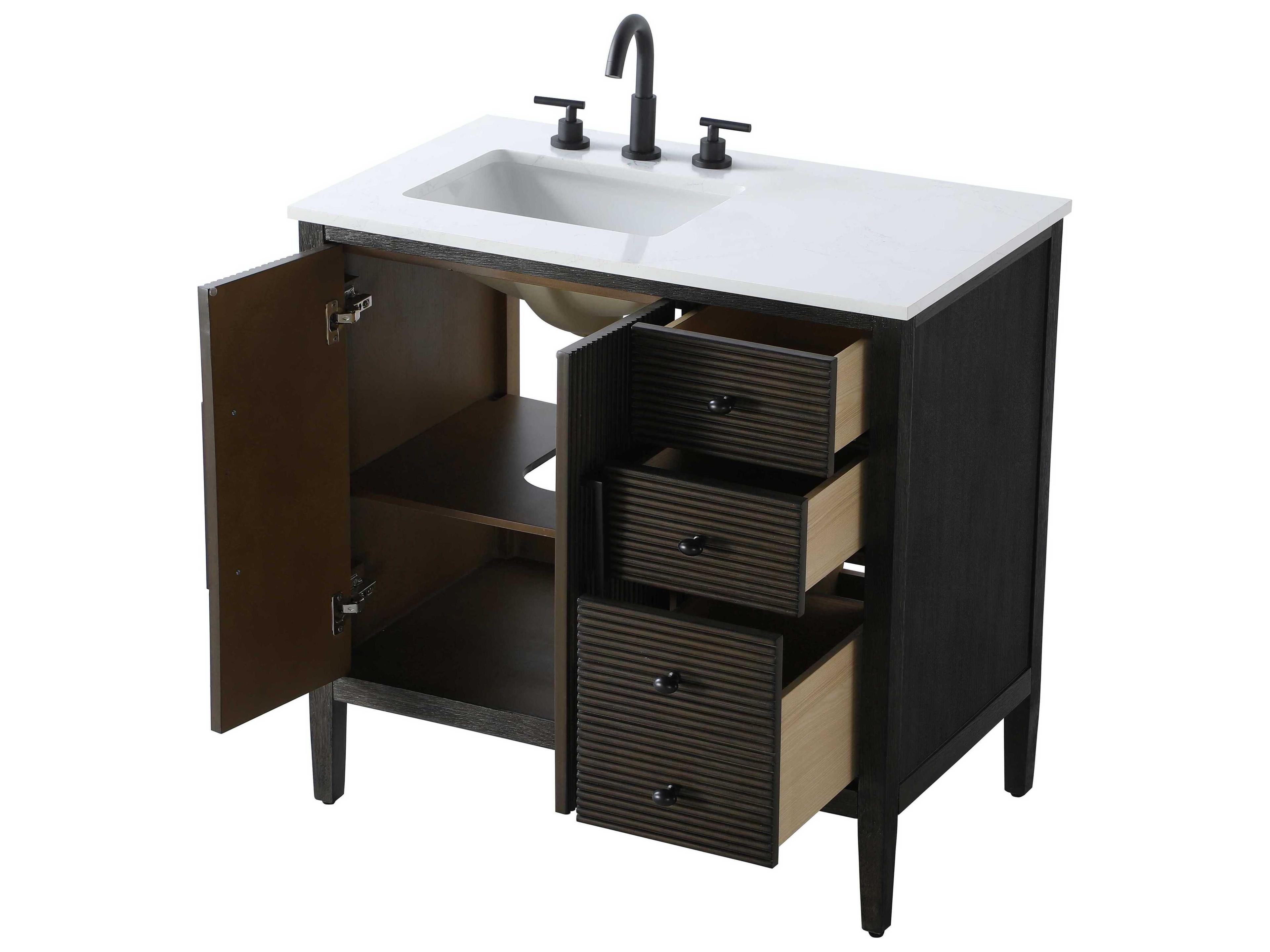 Elegant Lighting Blakely Chocolate Oak Vanity