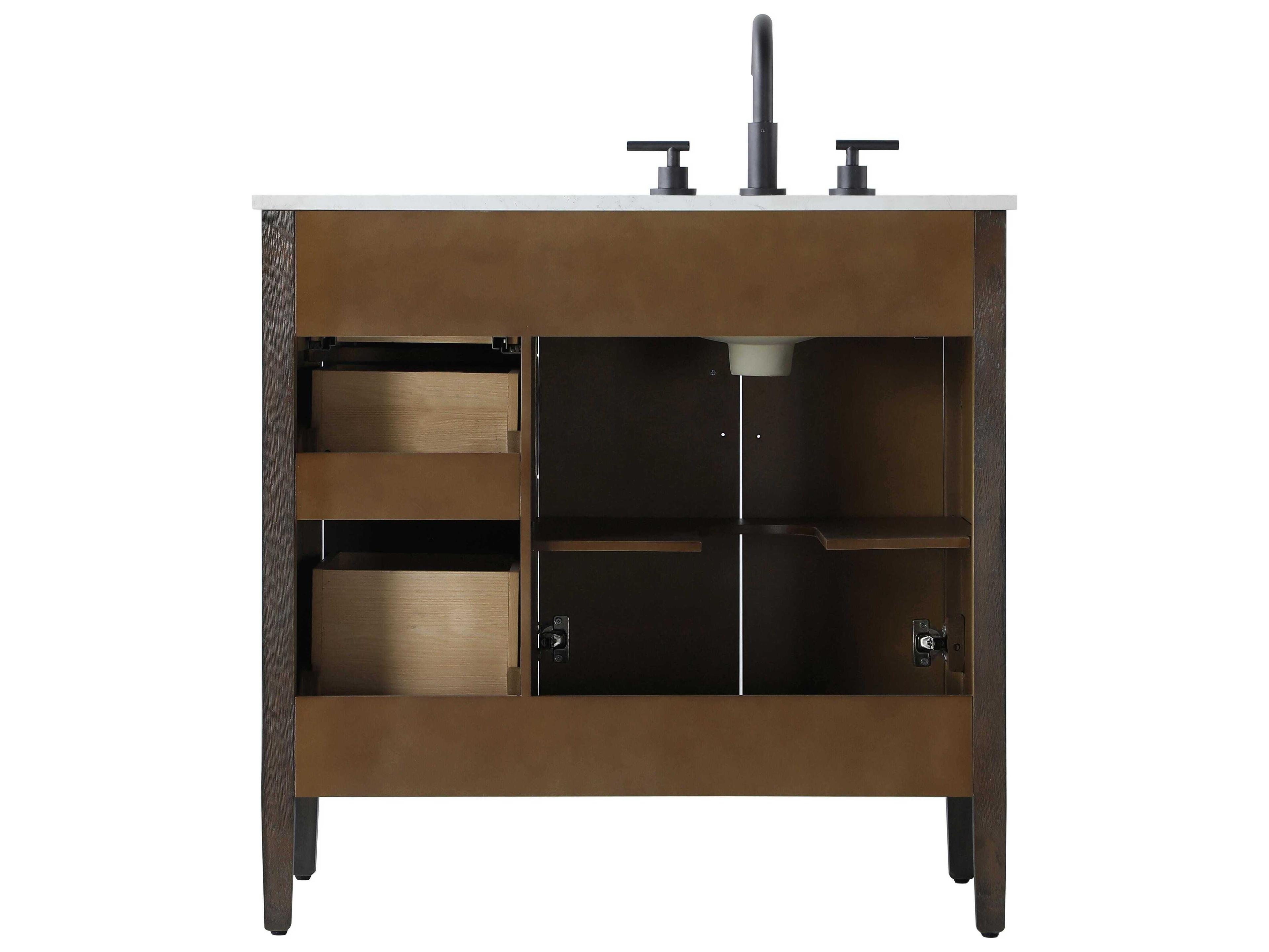 Elegant Lighting Blakely Chocolate Oak Vanity
