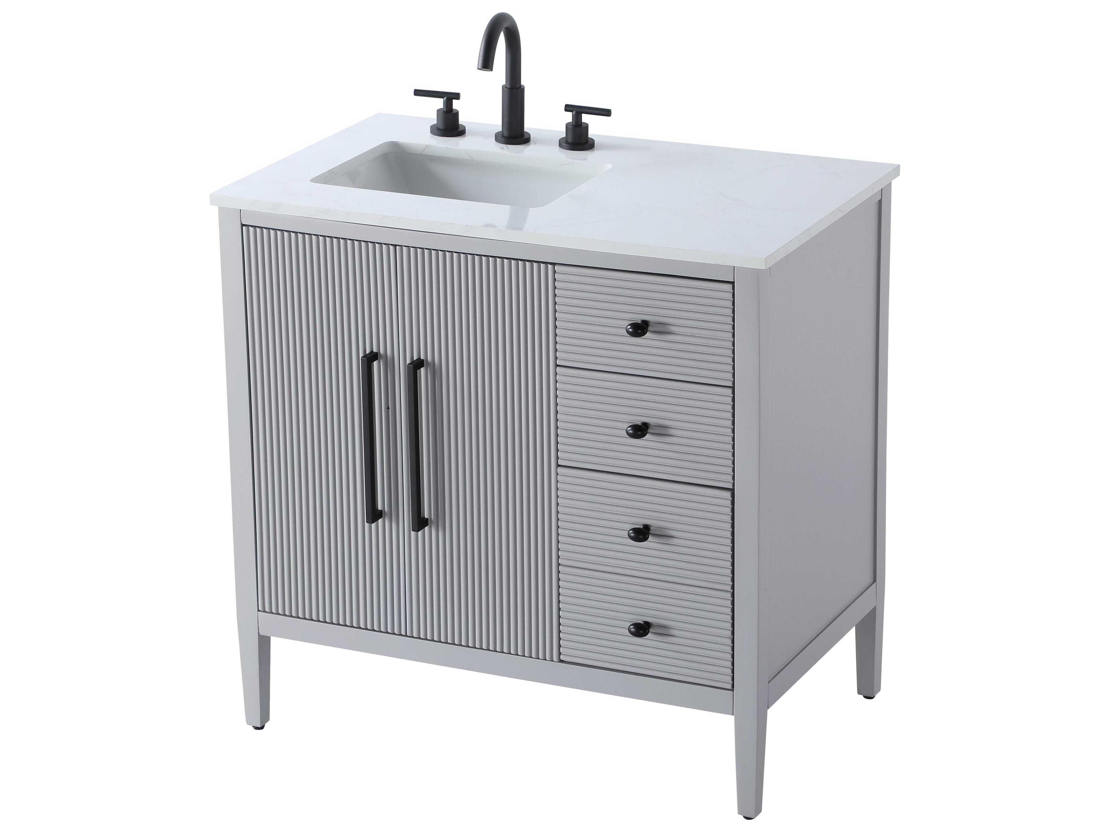 Elegant Lighting Blakely Grey Vanity