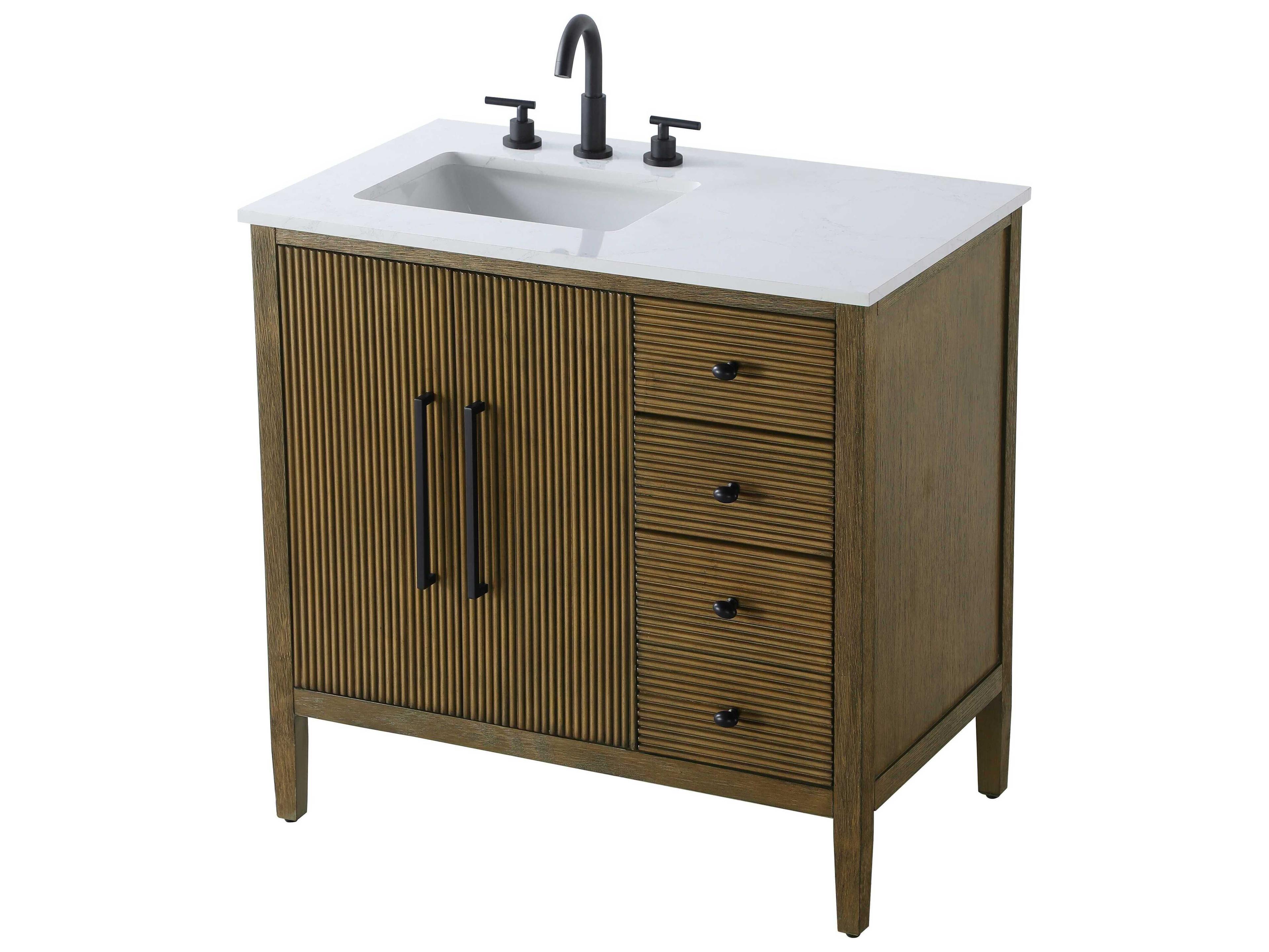 Elegant Lighting Blakely Hazel Oak Vanity