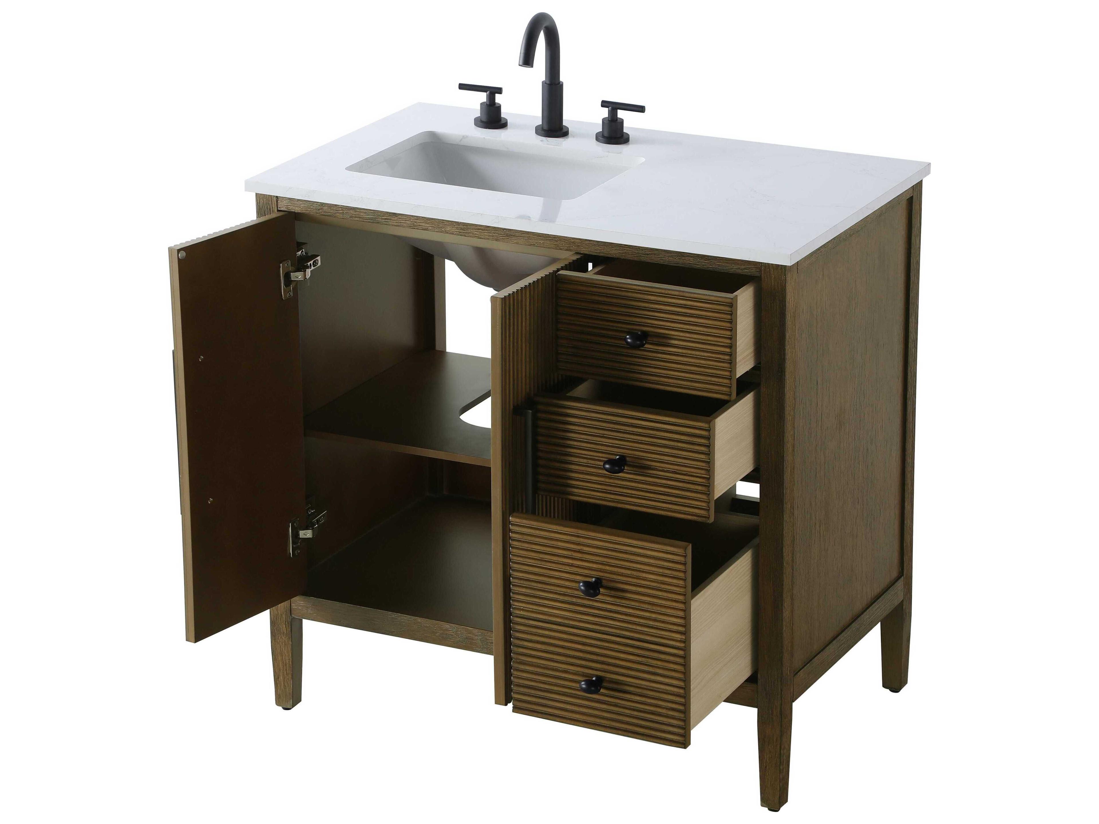 Elegant Lighting Blakely Hazel Oak Vanity