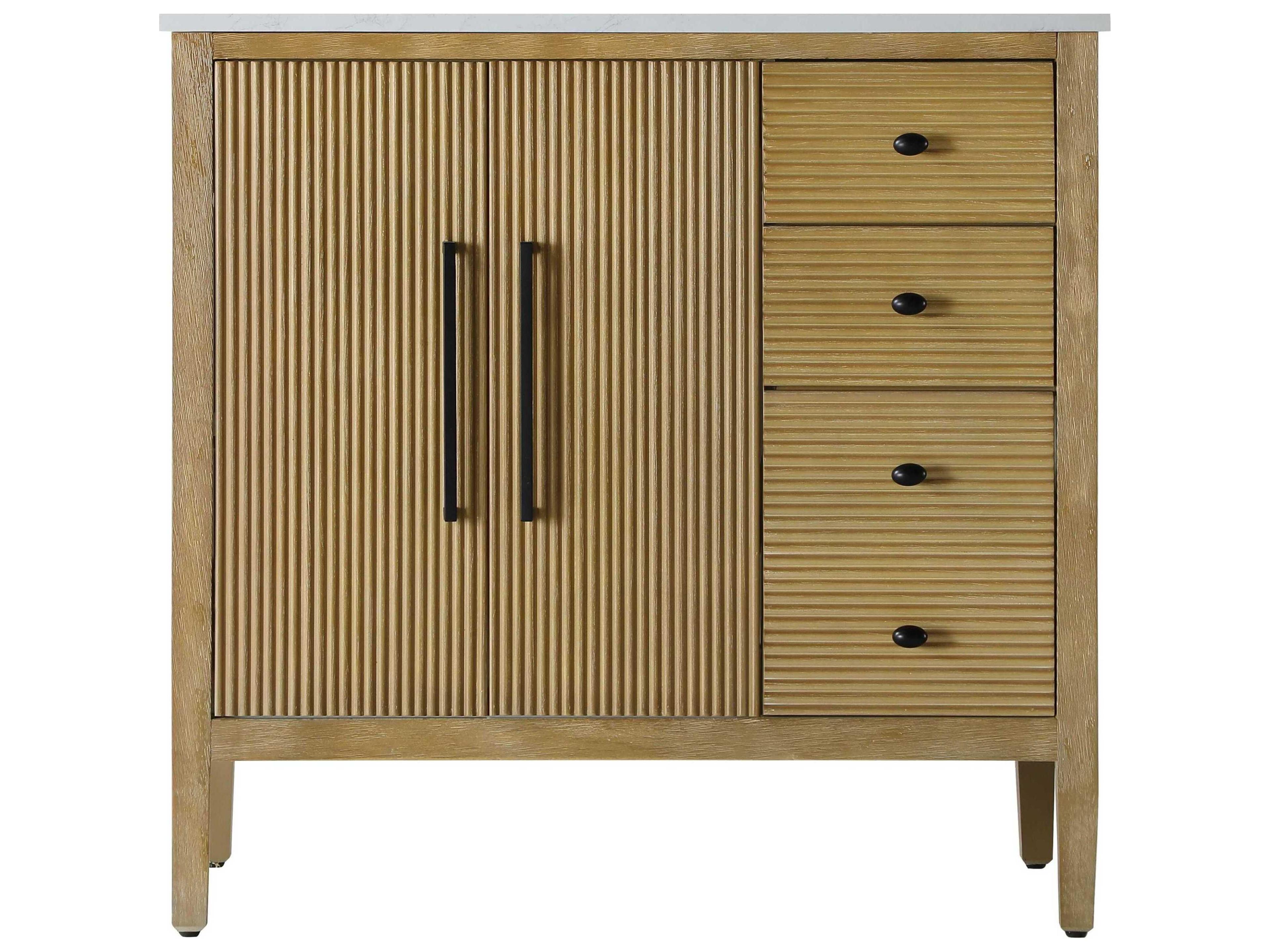 Elegant Lighting Blakely Linen Oak Vanity