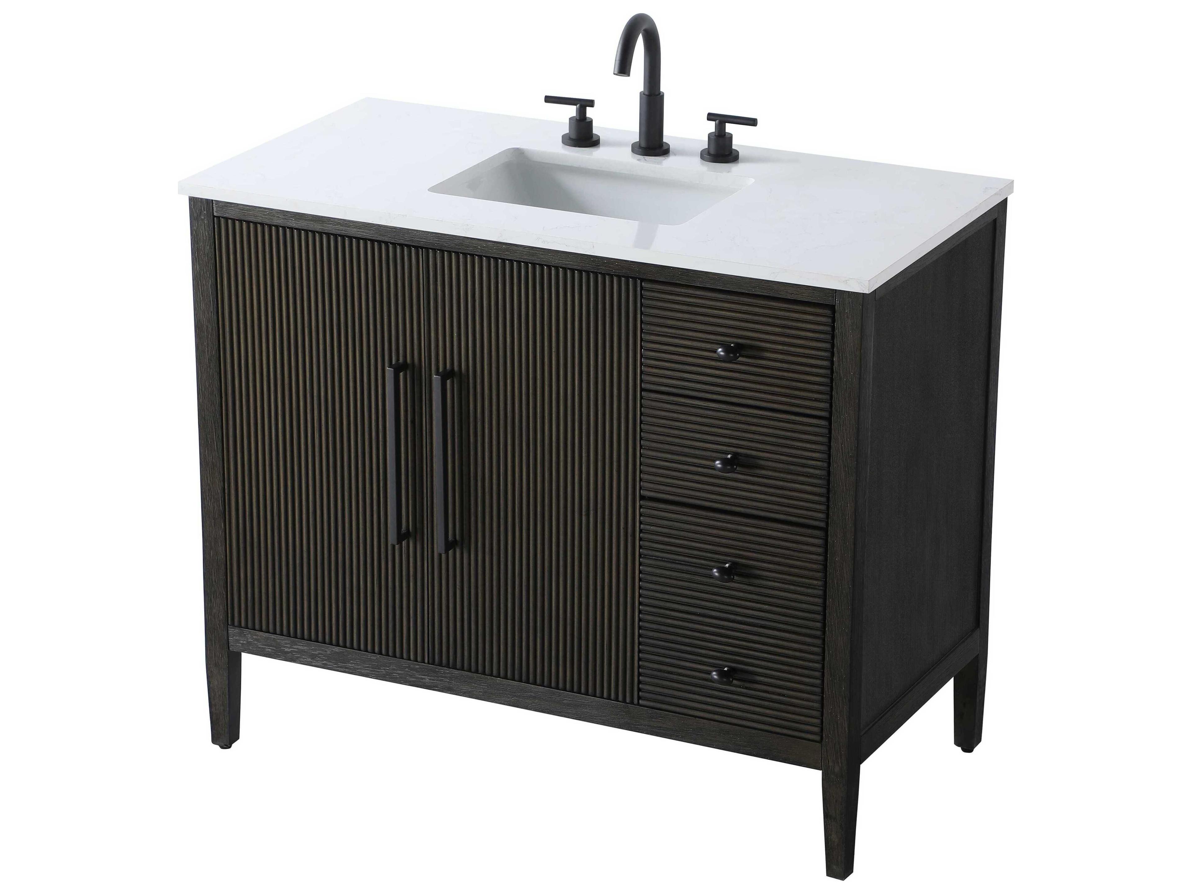 Elegant Lighting Blakely Chocolate Oak Vanity