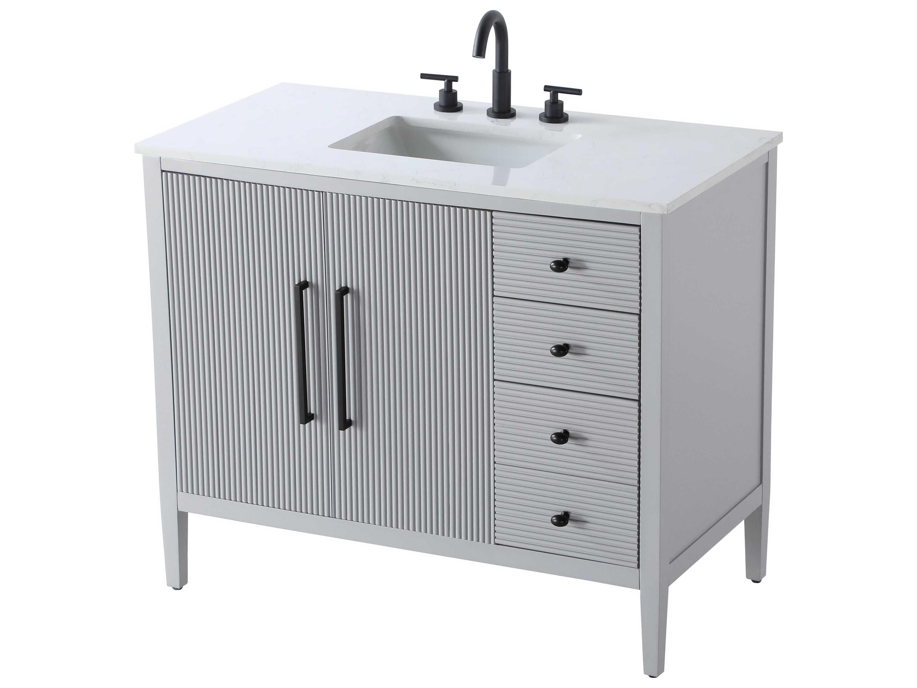 Elegant Lighting Blakely Grey Vanity