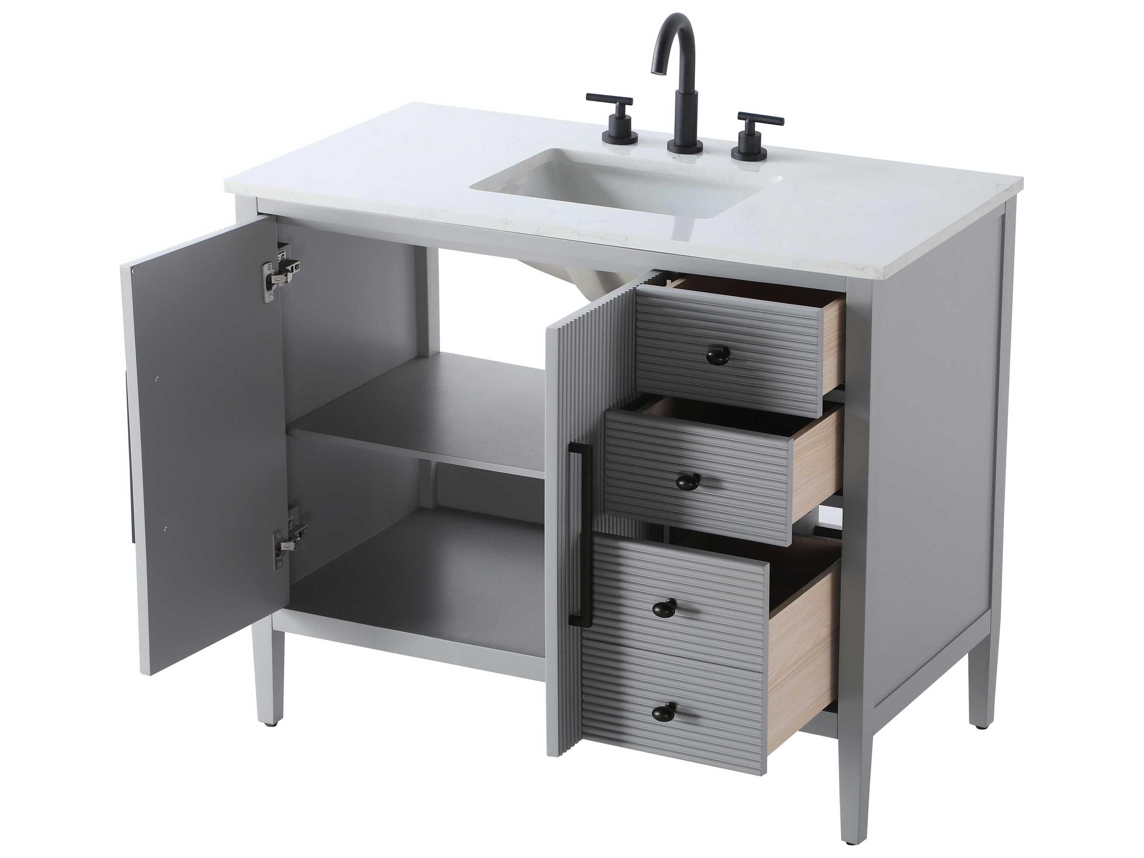 Elegant Lighting Blakely Grey Vanity