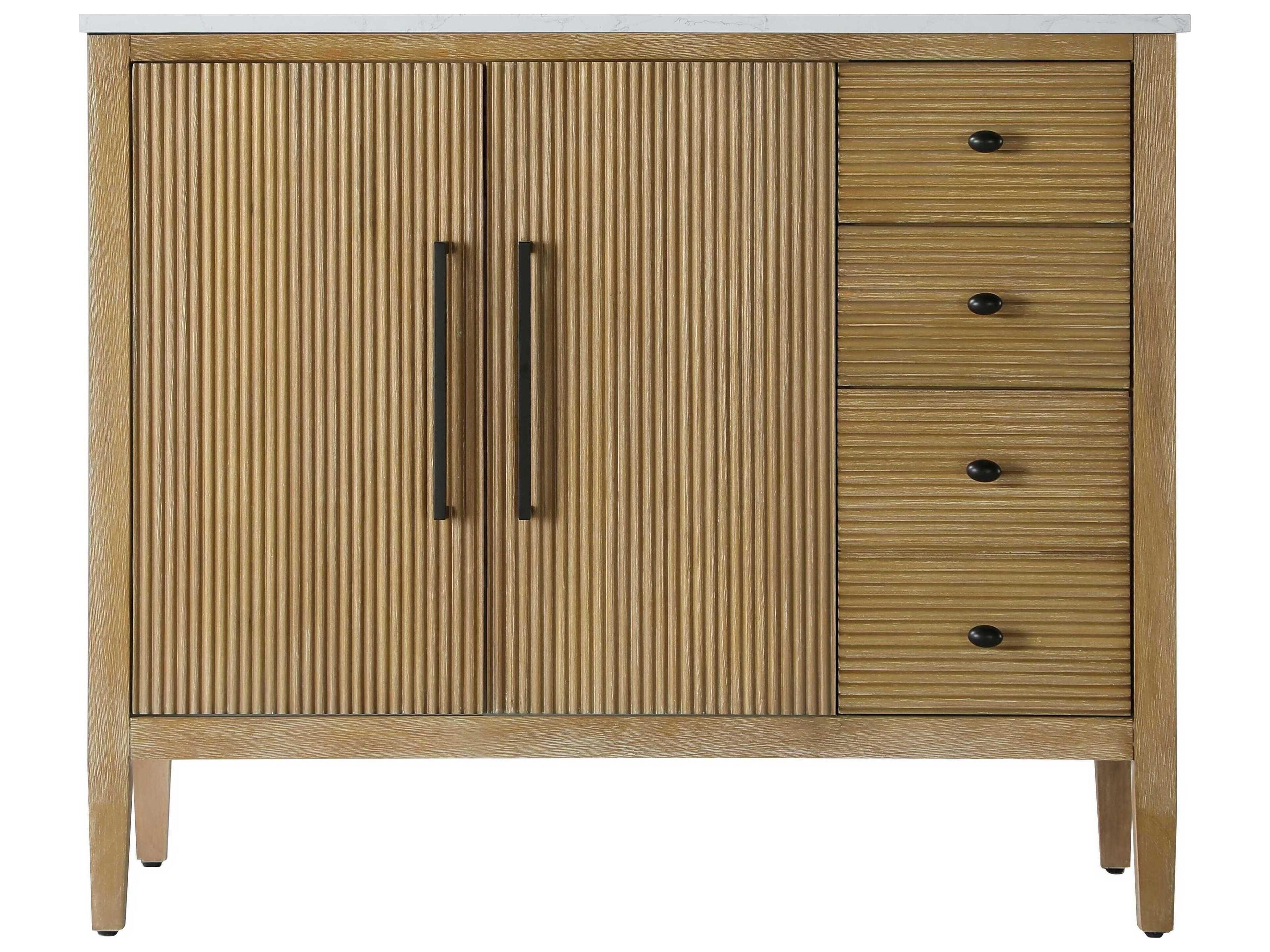 Elegant Lighting Blakely Linen Oak Vanity