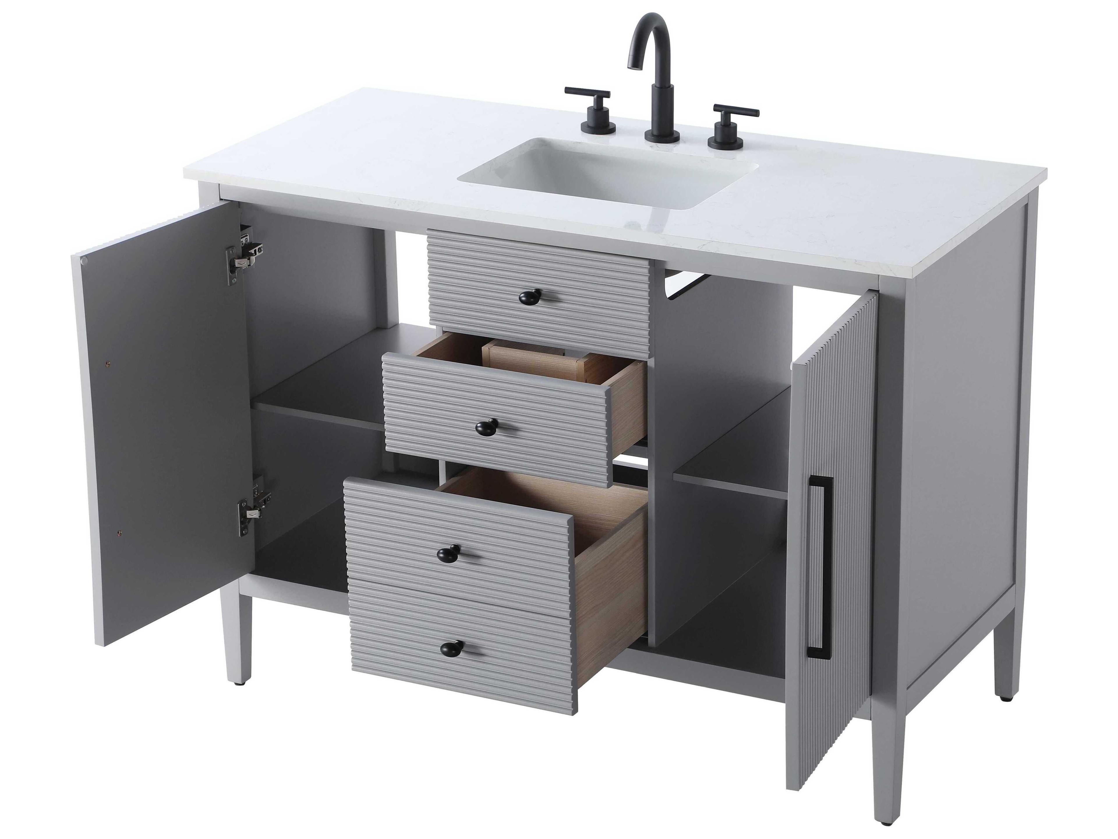 Elegant Lighting Blakely Grey Vanity